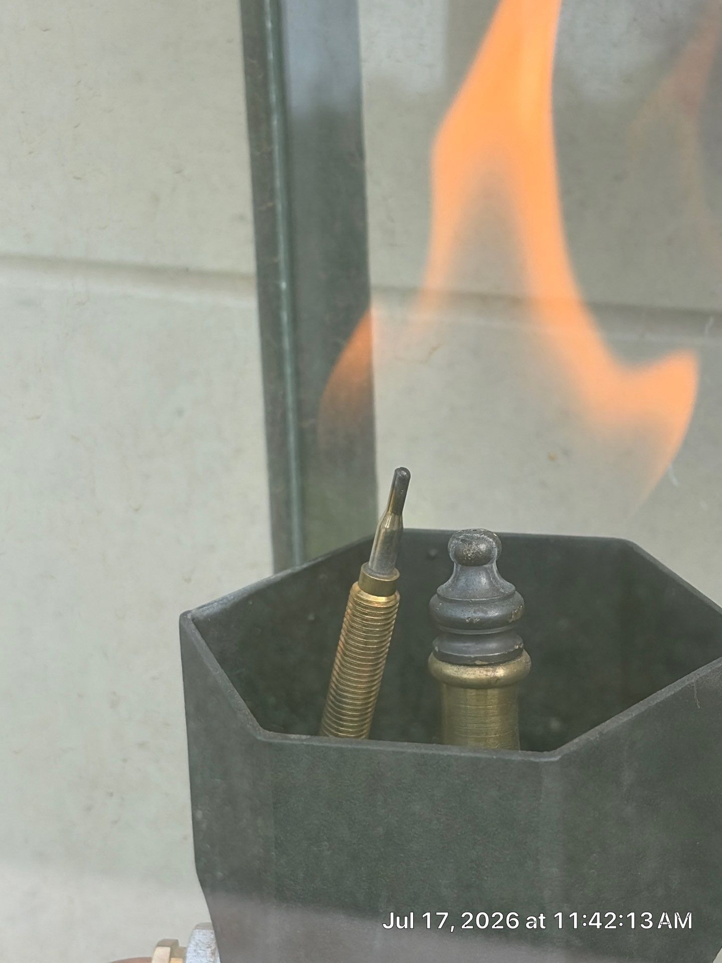 Custom Manual Gas Lantern Installation for Dallas Exterior by Solara Custom Living