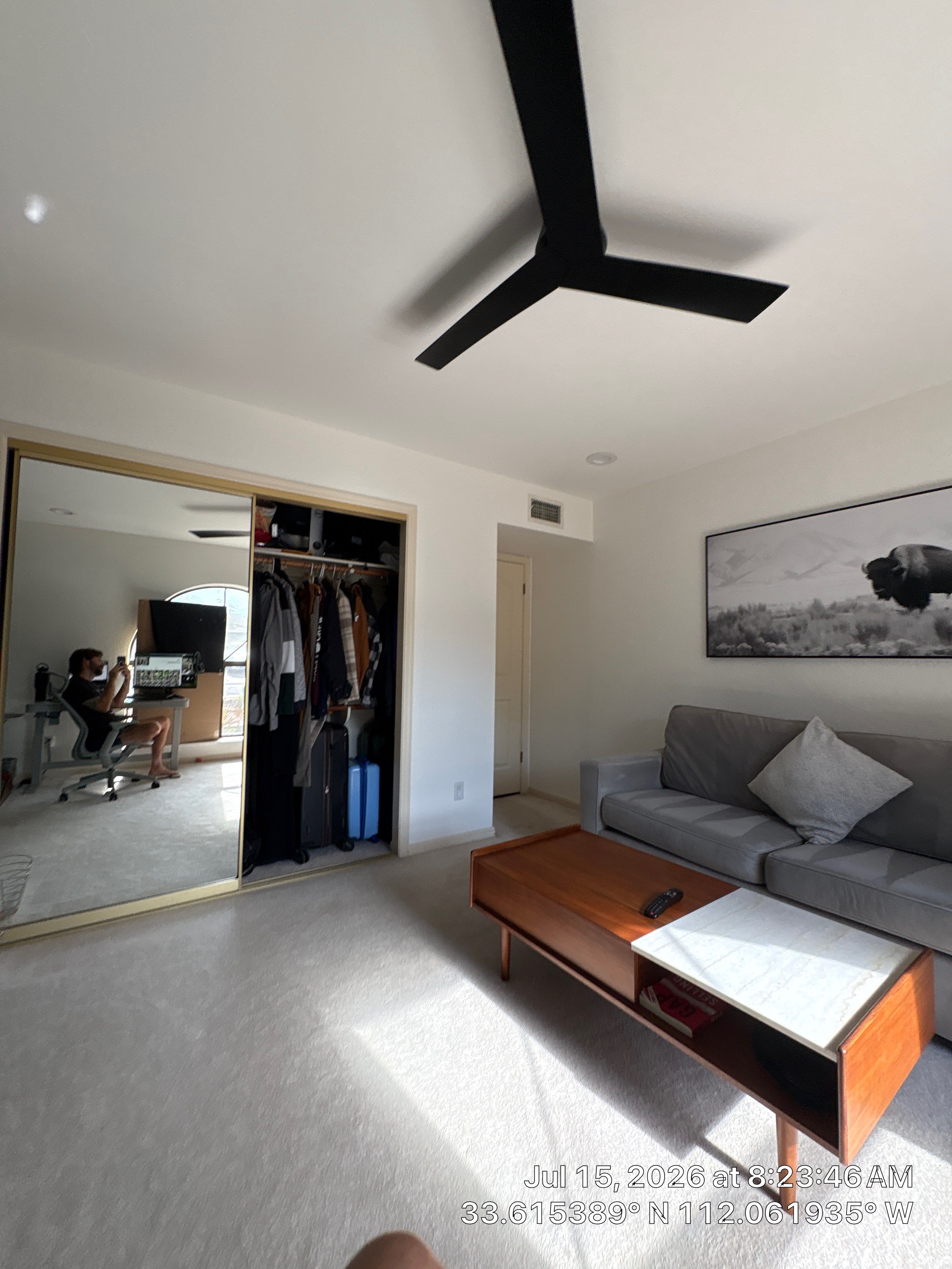 Modern Home Office and Indoor Putting Green Setup in Phoenix by CompanyCam Sales Demo