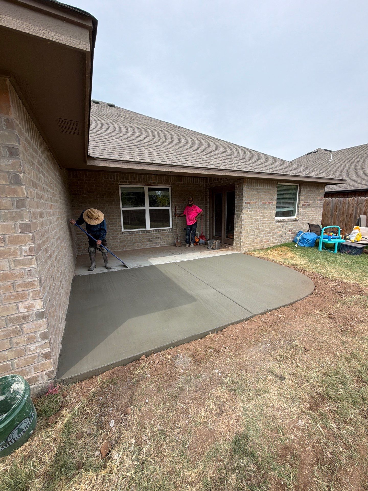 One Day Concrete Patio by Clays Services Inc