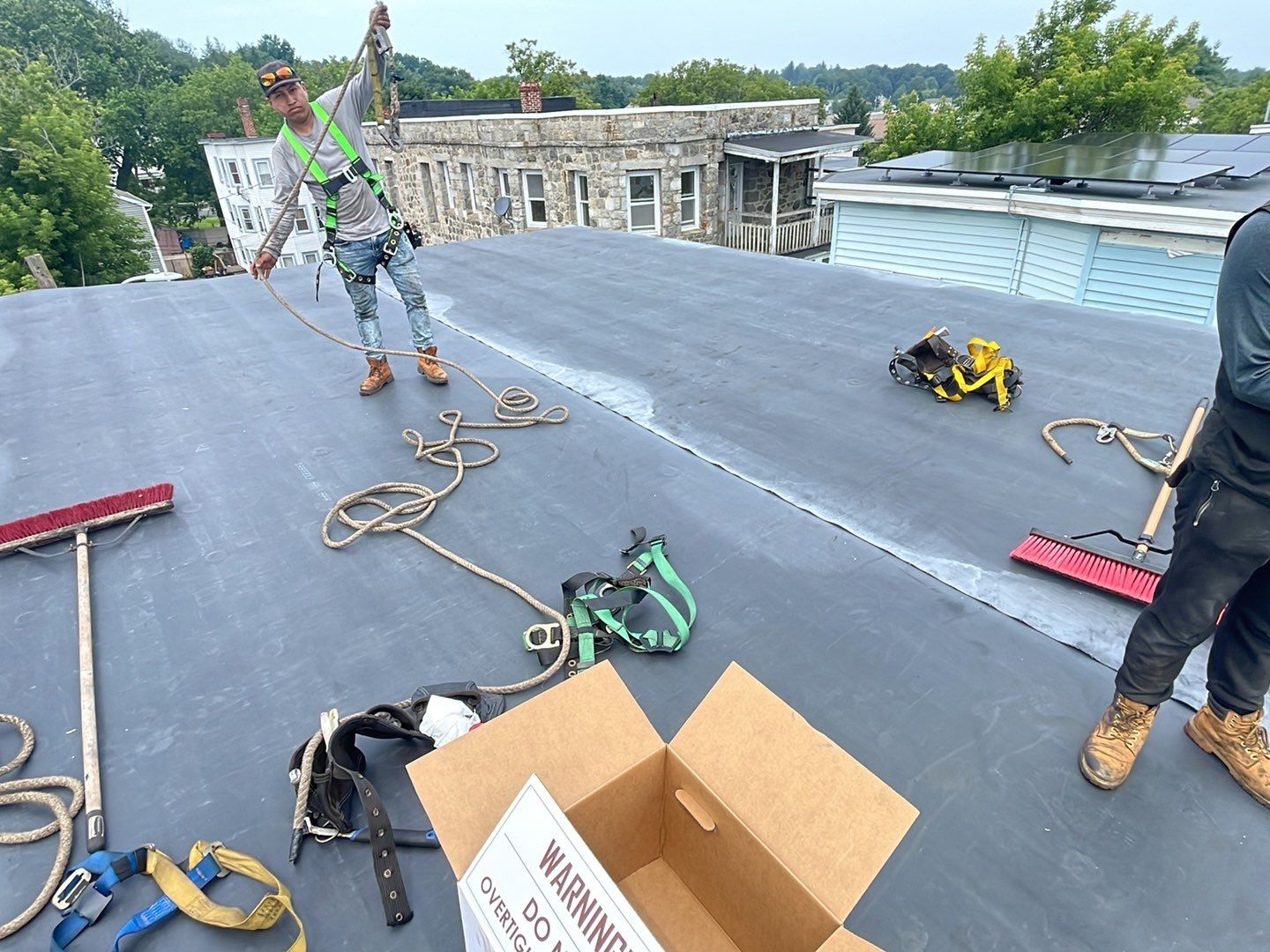 Residential Roofing Installation using EPDM/Rubber by Sensible Home Solutions