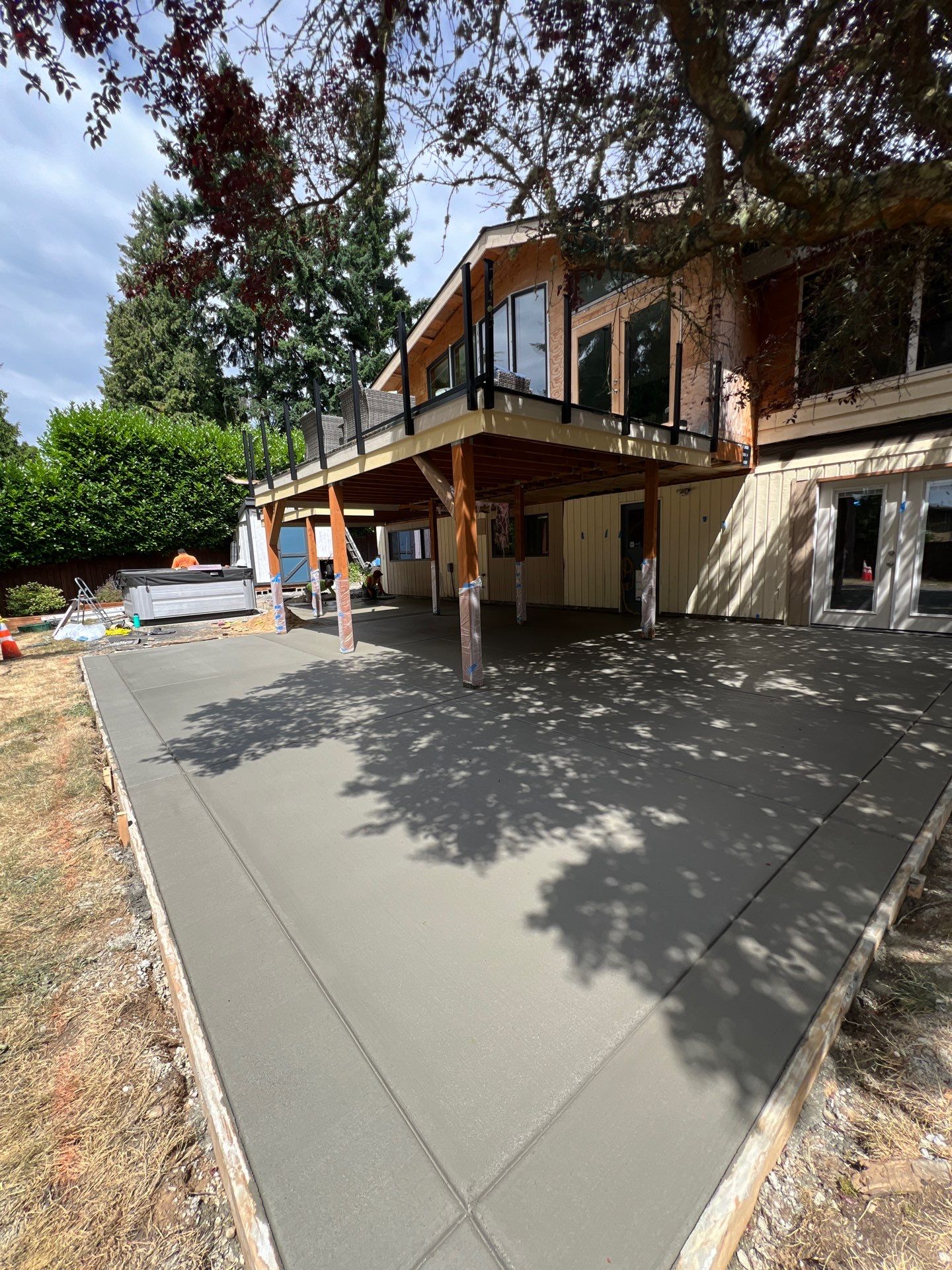 Concrete Back Patio Renovation | Edmonds  by Jireh Asphalt & Concrete Inc 