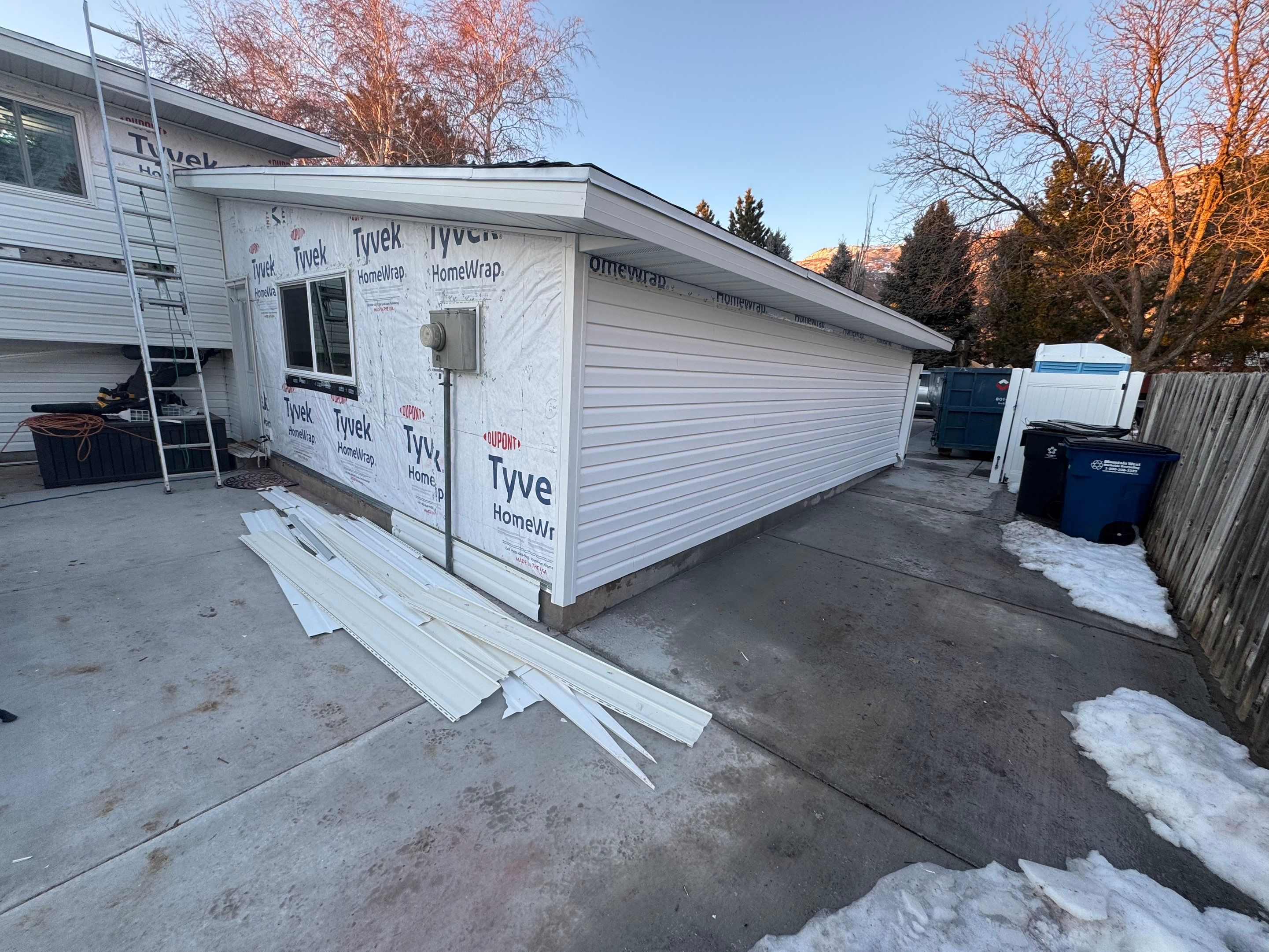 Ogden | Pristine All-White Modernization | Mixed Vinyl & Hardie by Ideal Siding Utah