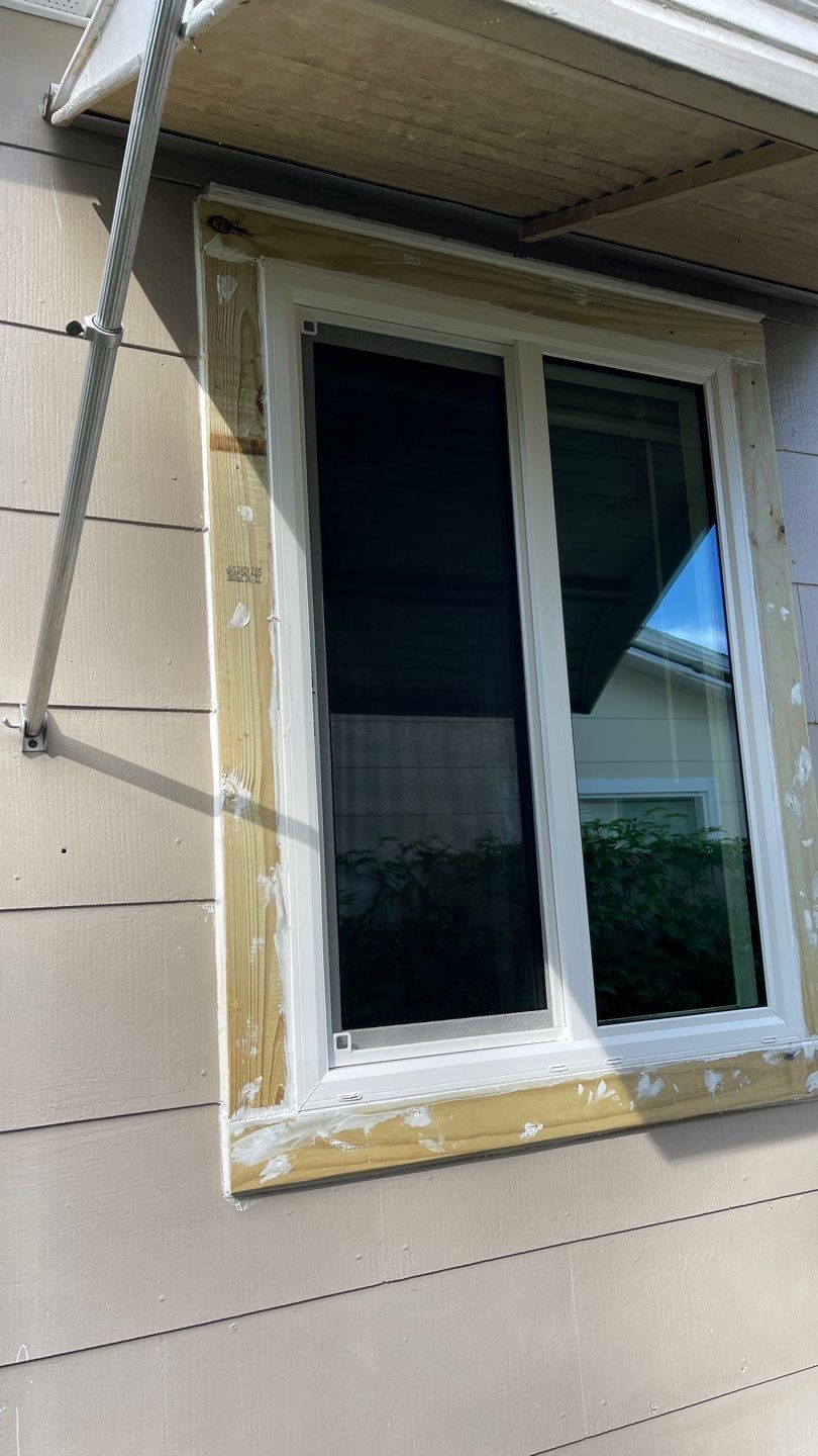 Wood Frame House / Fin Window Install using Vinyl PGT Fin Frame Windows by ASP SuperHome
