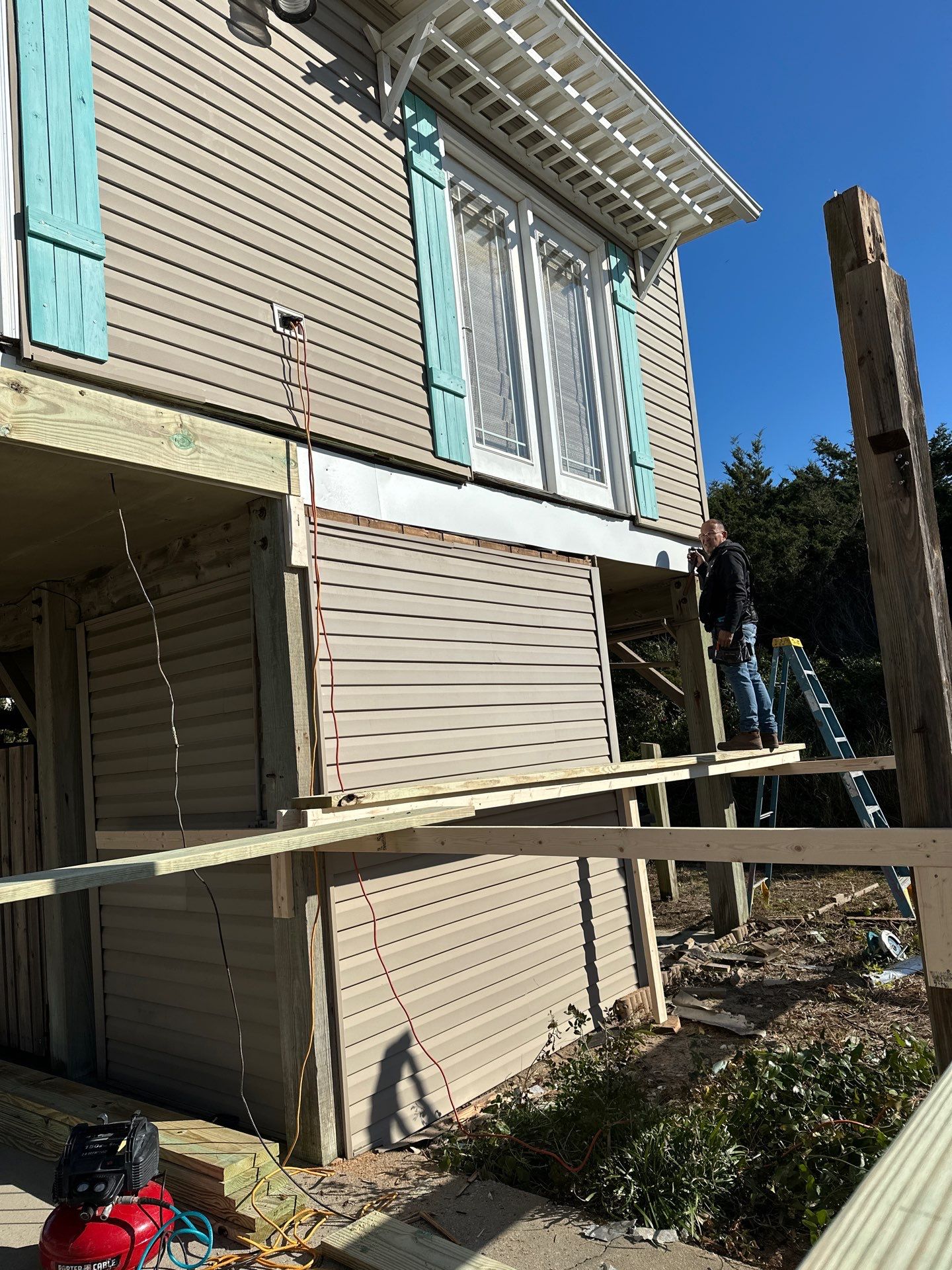 Deck Construction in Oak Island, NC | Coastal Outdoor Living Project by RGR Construction and Roofing, LLC