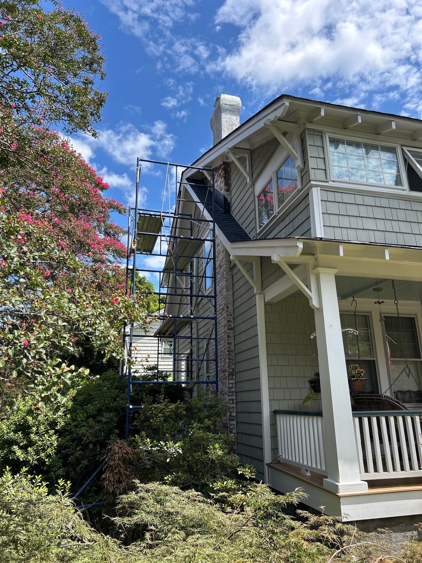 Masonry chimney repair in Norfolk by Premier Chimney and Roofing