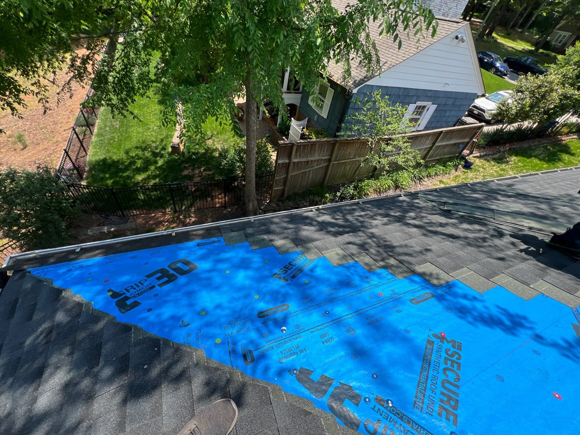 Residential Roofing Installation using GAF Timberline HDZ Charcoal by RISE Roofing & Restoration, LLC