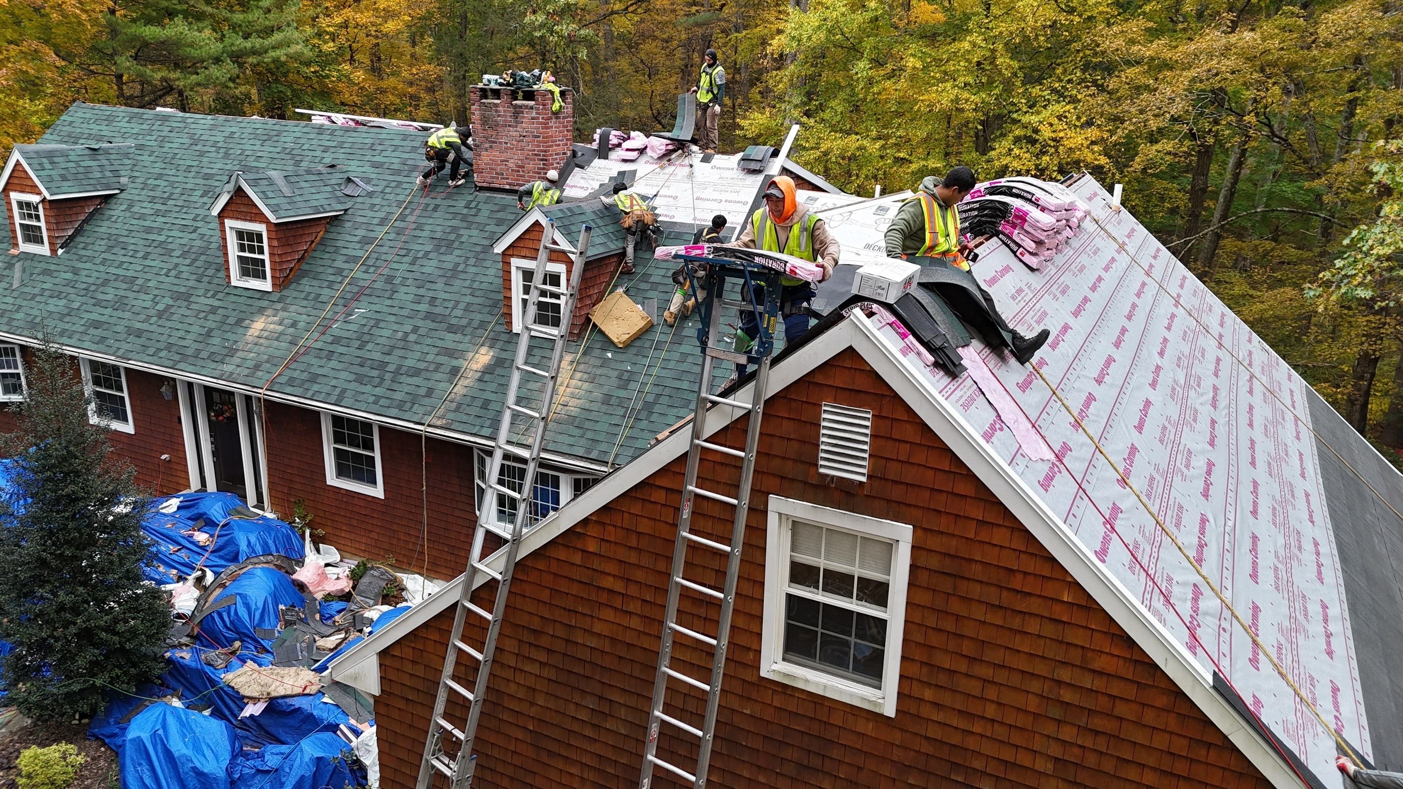 Owens Corning Duration : Chateau Green with Copper Accents in Avon, CT by Golden Shield Roofing