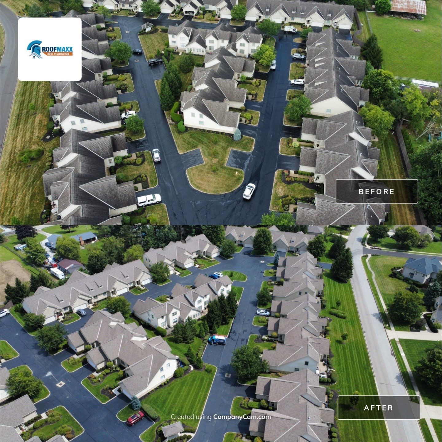Condo Reference Before and Afters by Roof Maxx of Columbus, OH