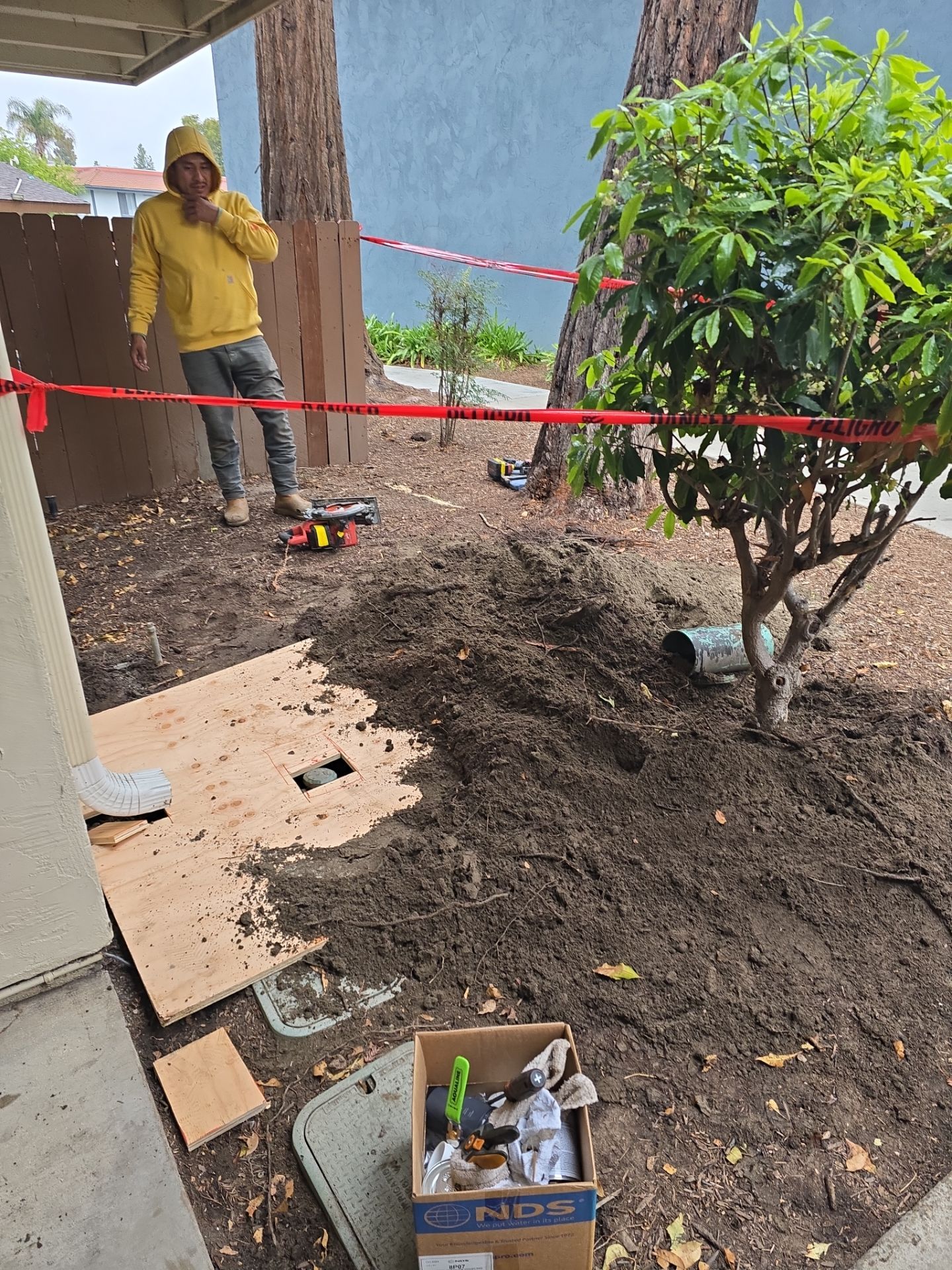 Installation of New Underground Piping by Us Plumbing 