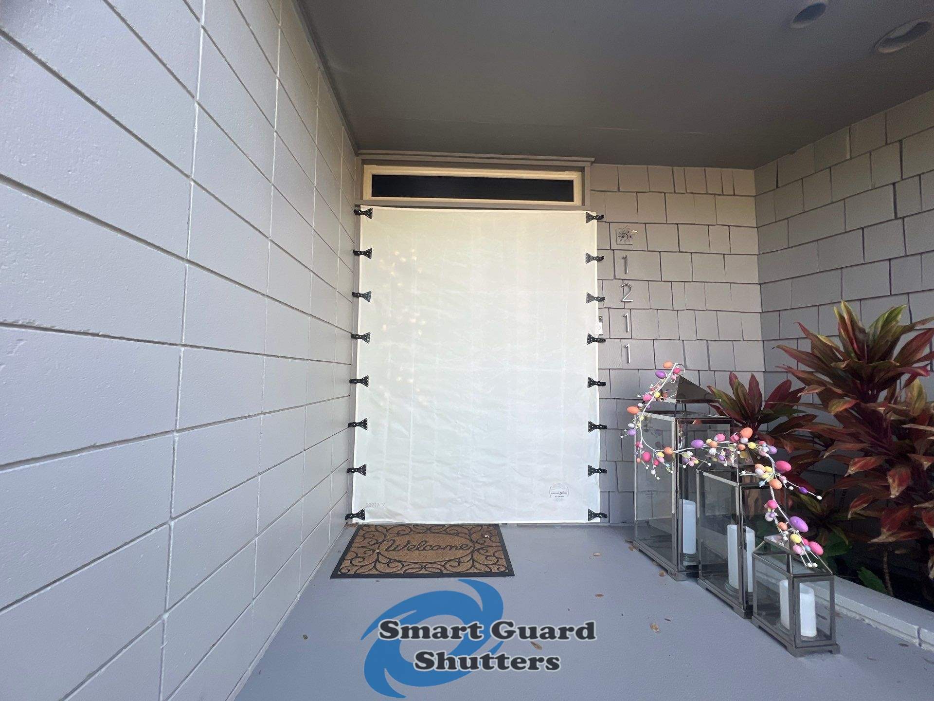 AstroGuard Hurricane Fabric in White by Smart Guard Shutters