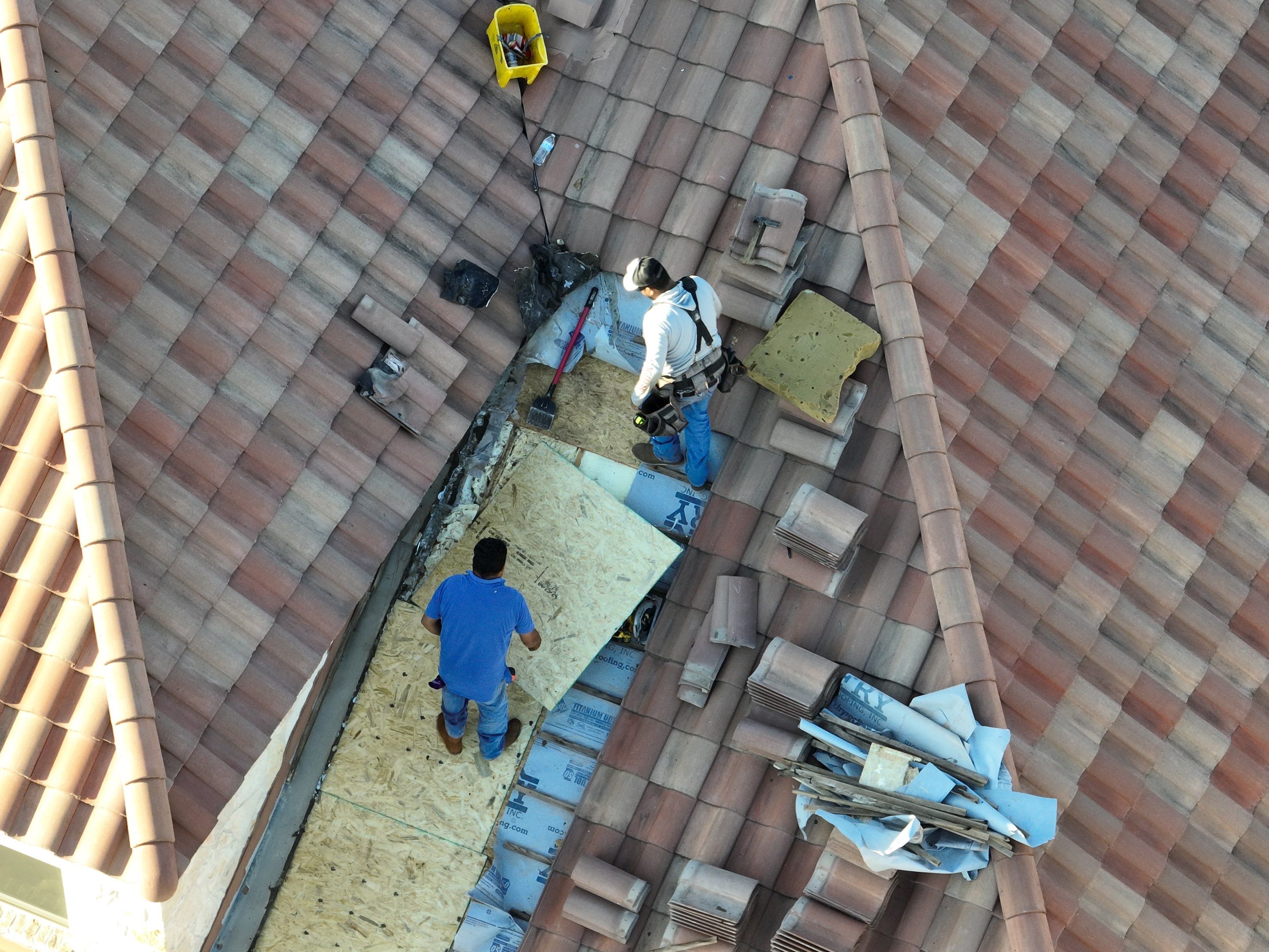 Tile Roof Repair  using Concrete S Tile by Premier Roofing and Contracting