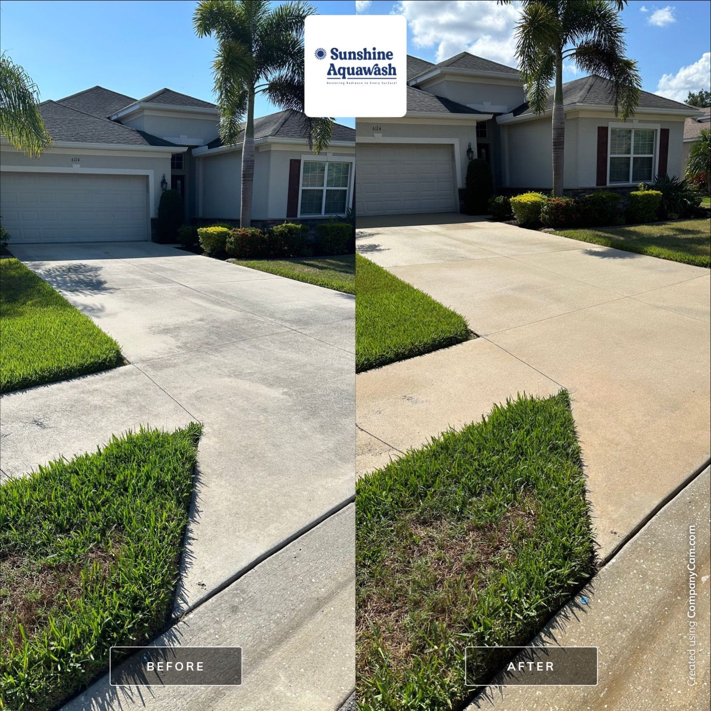🚗 Concrete Driveway & Sidewalk Cleaning – Old Mill Preserve, Palmetto, FL by Sunshine AquaWash