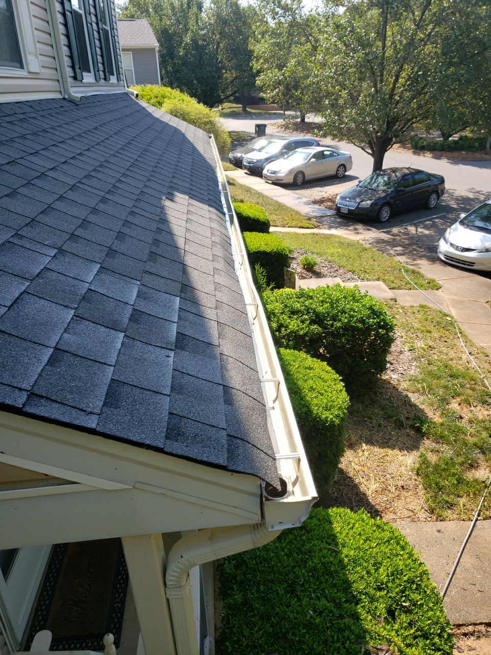 Gutter Cleaning using water by Power Wash Masters LLC