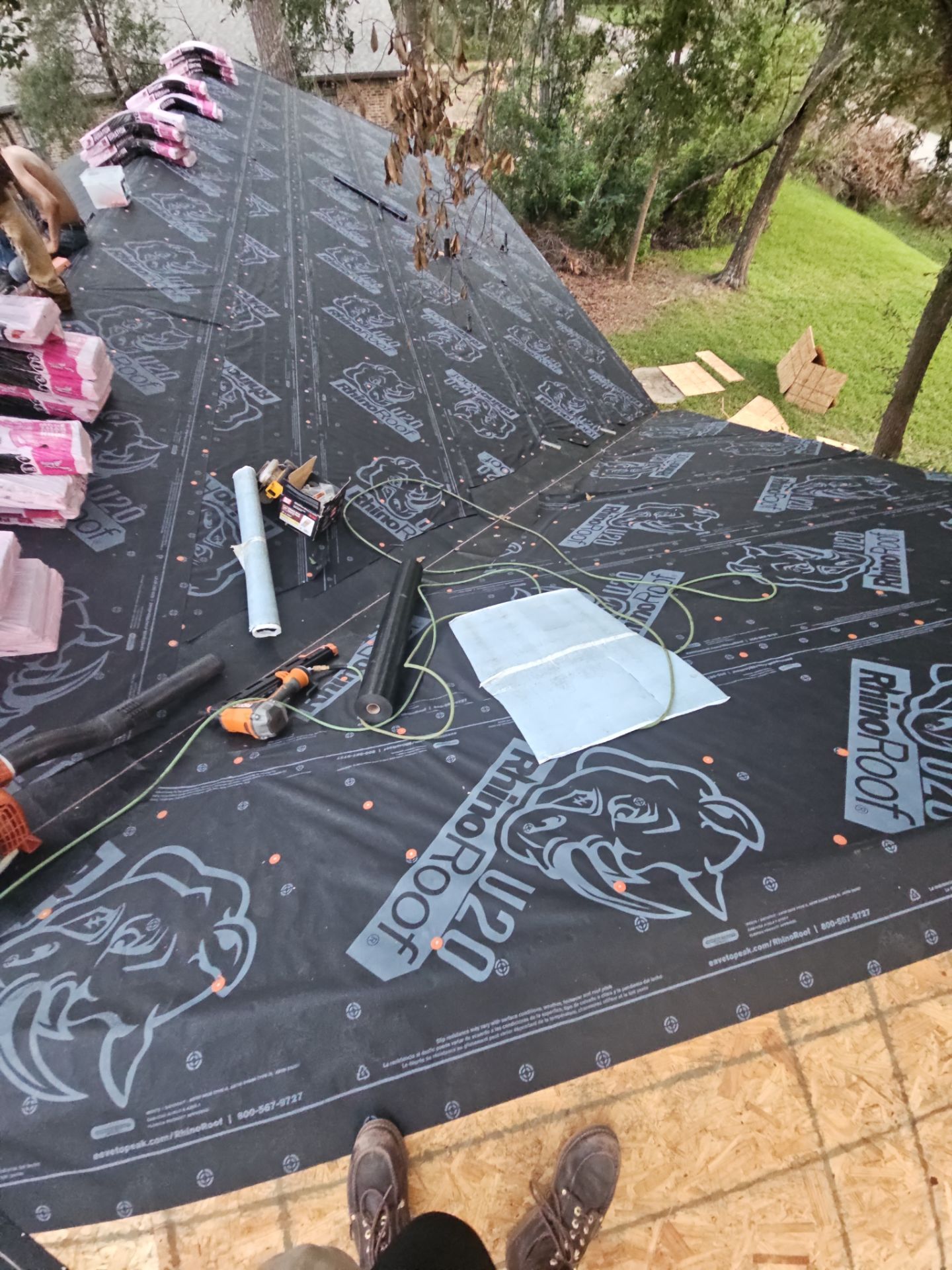 Residential Roofing Installation using Owen's Corning Duration (Lifetime) Shingles by Roof Repair Company