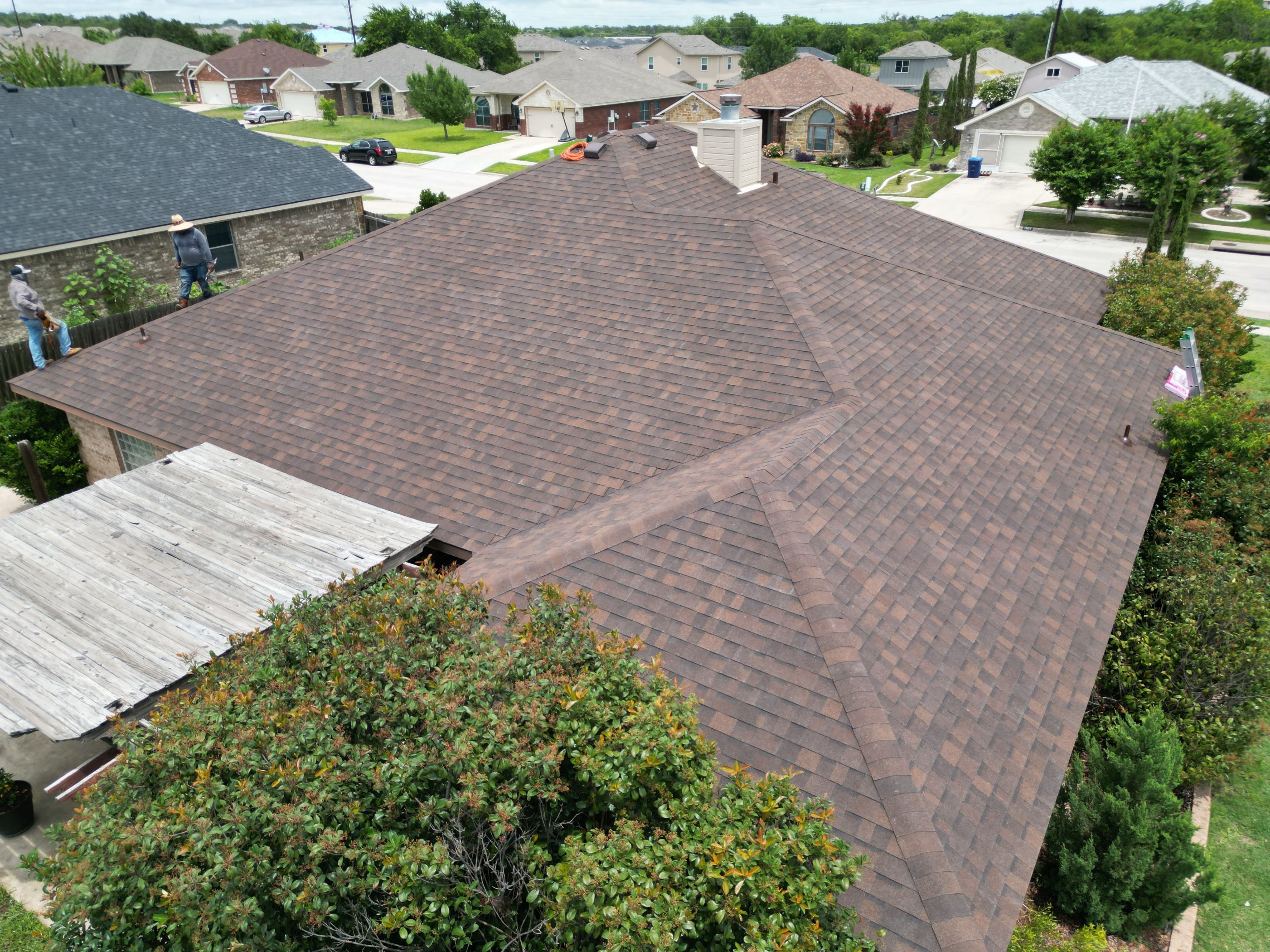 Residential Roof Replacement using Owens Corning - Oakridge - Brownwood by Action Exteriors Austin