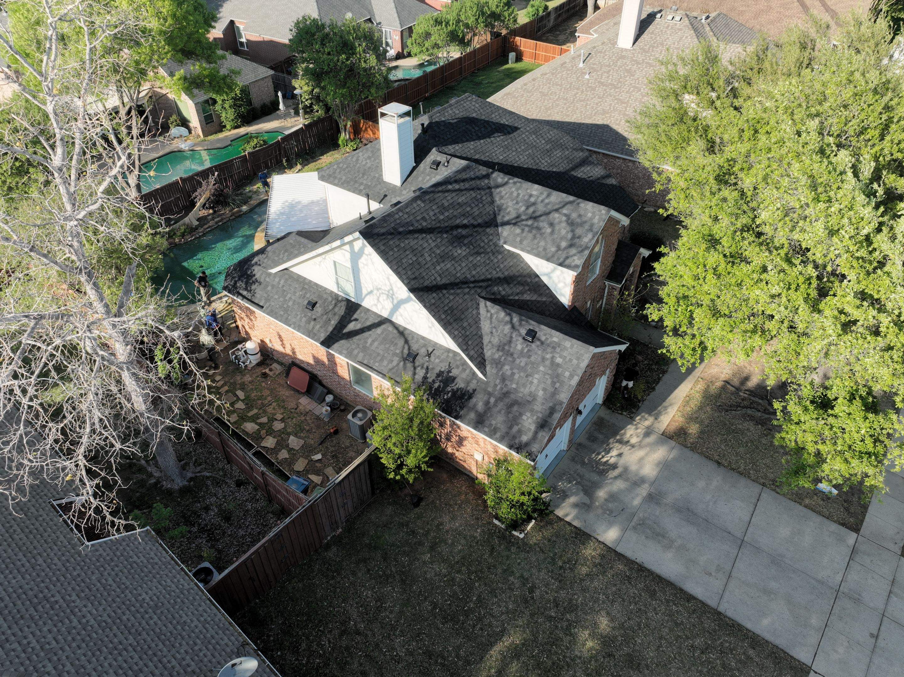 Residential Roofing Installation using IKO Nordic Granite Black by OneSource Roofing and Restoration