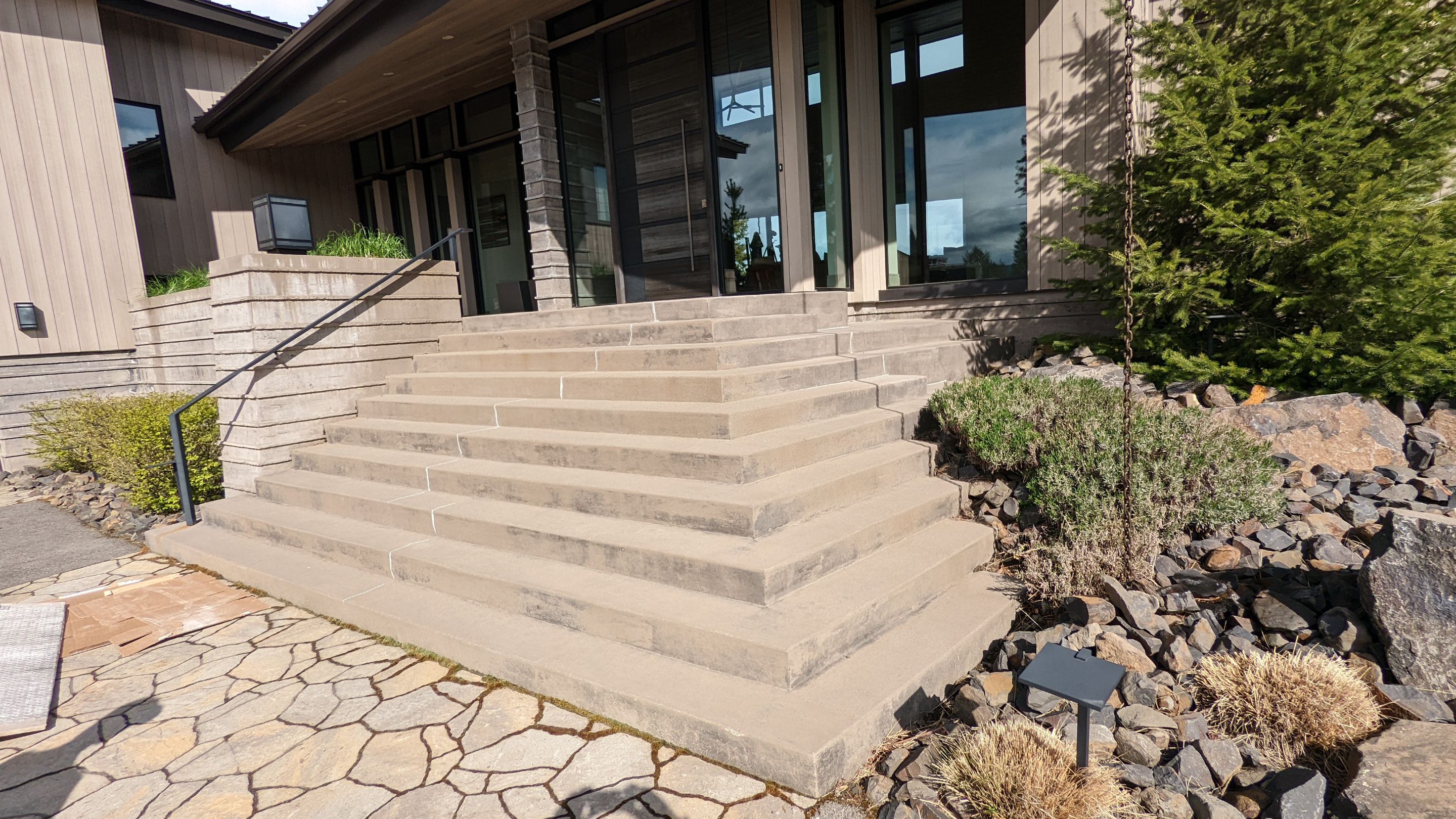 Entryway Transformation using Trail Mix 1/8" Chip by Croc Coatings, LLC