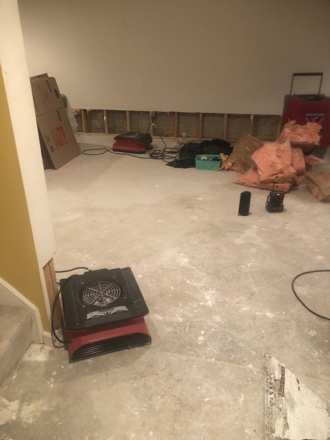 Pipe Burst Emergency Mitigation Demo and Dry Down by Absolute Roofing and Construction