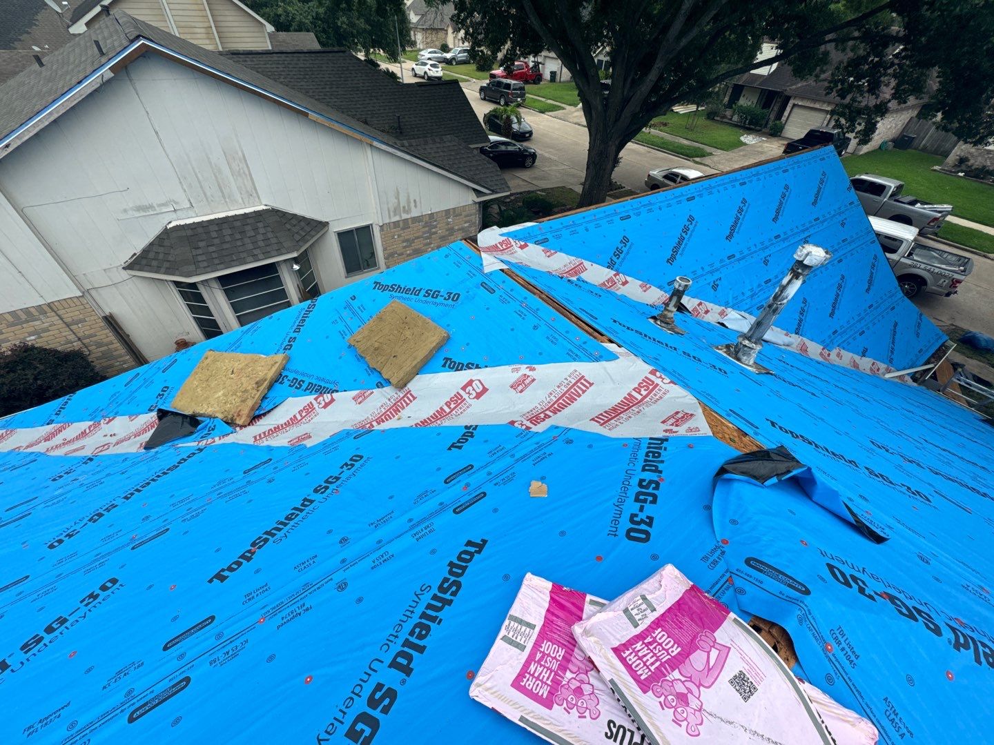 Residential Roofing Installation using Owens Corning by Core Four Roofing