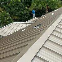 24ga 1.5" Mechanical Seam Champagne  by Total Roofing System The Metal Roof Experts