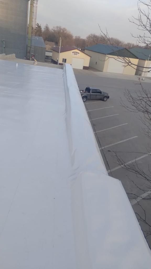 Small Downtown Building in Lake View Iowa  by Grell Roofing, LLC