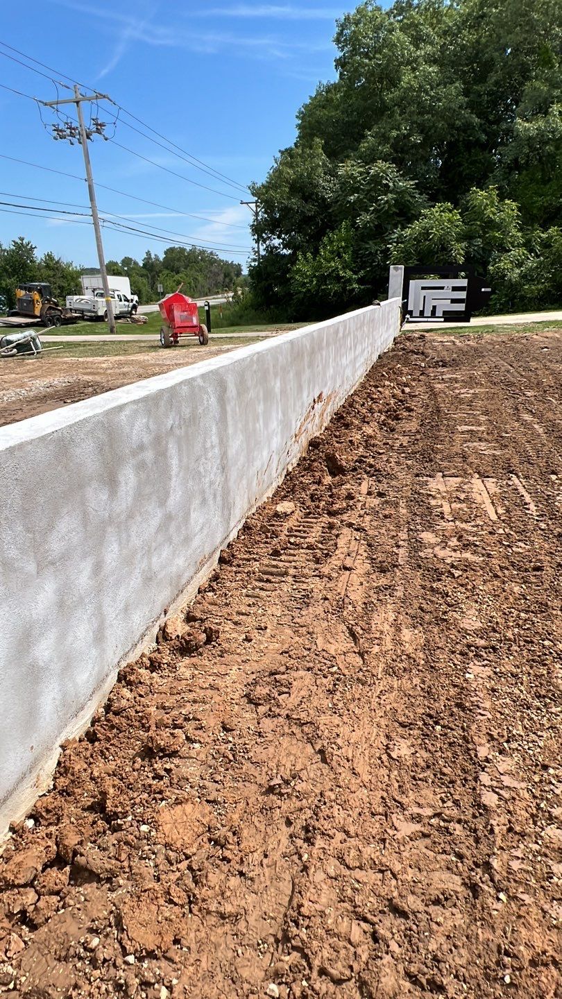 Fence / Retaining Wall using Block then parge by ACE Waterproofing & Basement Solutions