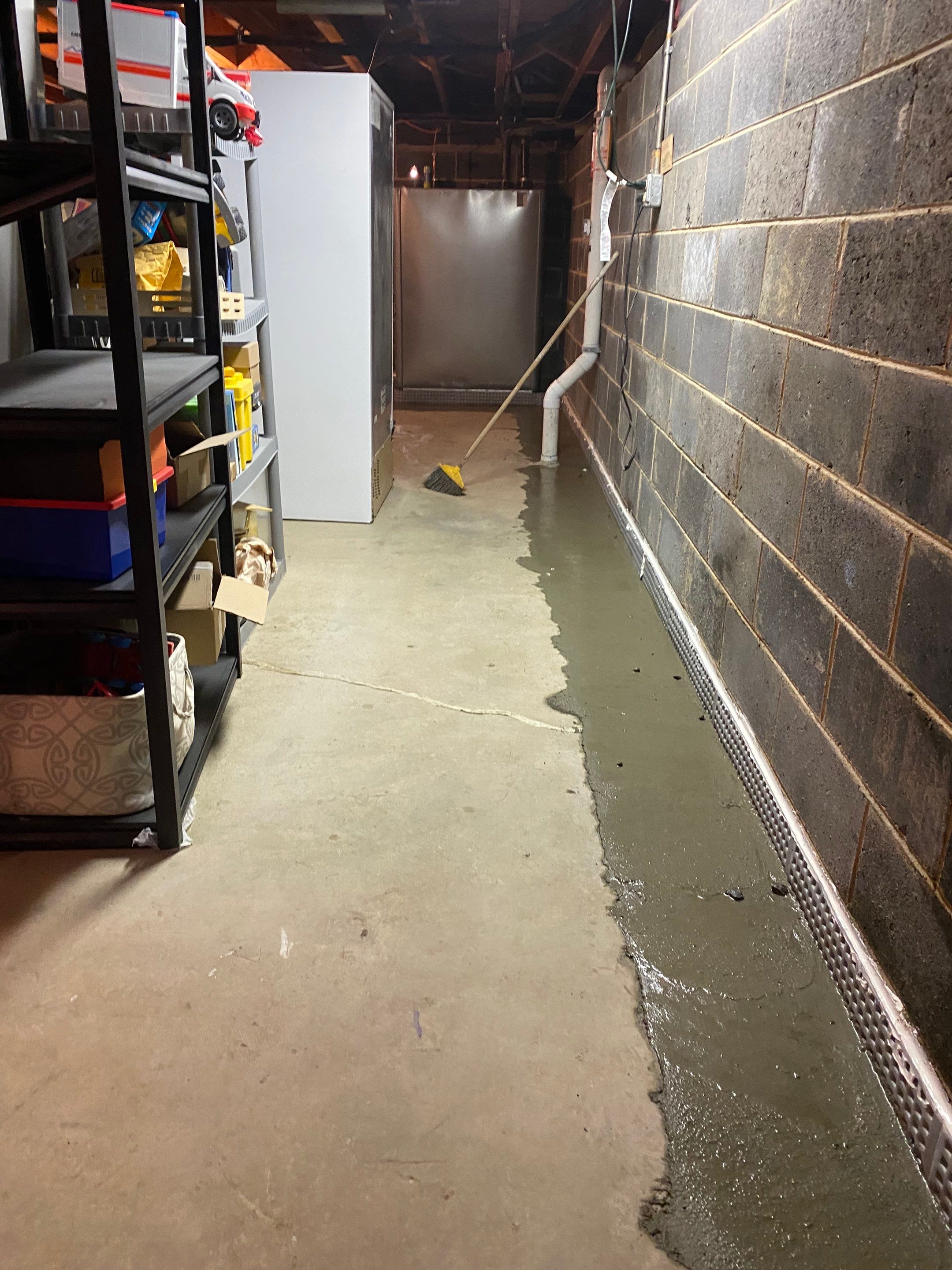 Interior French Drain in Bernardsville NJ by Pure Service Pro, LLC 
