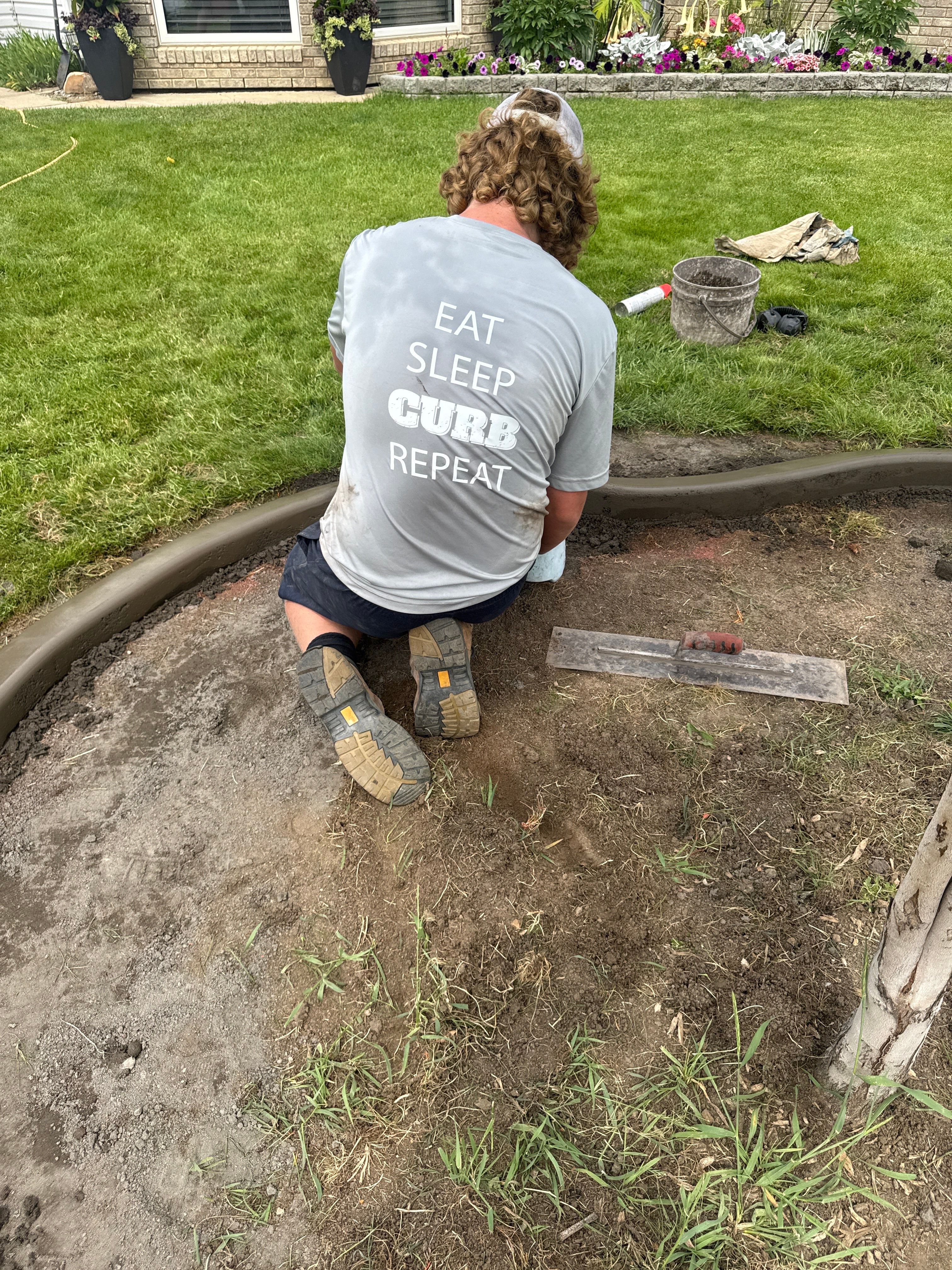 Cypress Custom Curbing Project in Redcliff by Pump it Up Concrete Jacking