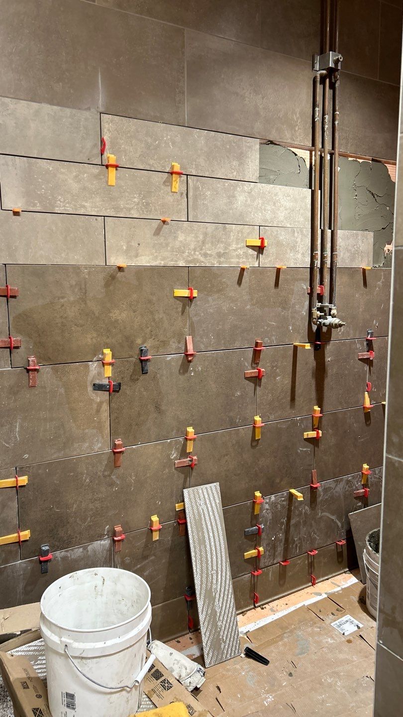 Trucking company showers by Footprints Floors of Nashville