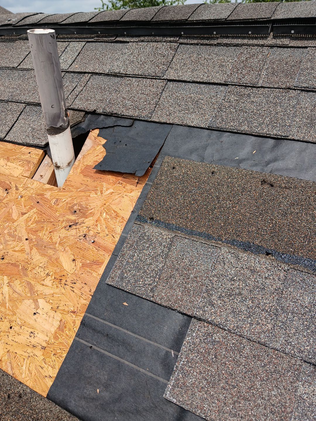 Hail Damage using Owen's Corning Duration (Lifetime) Shingles by Roof Repair Company