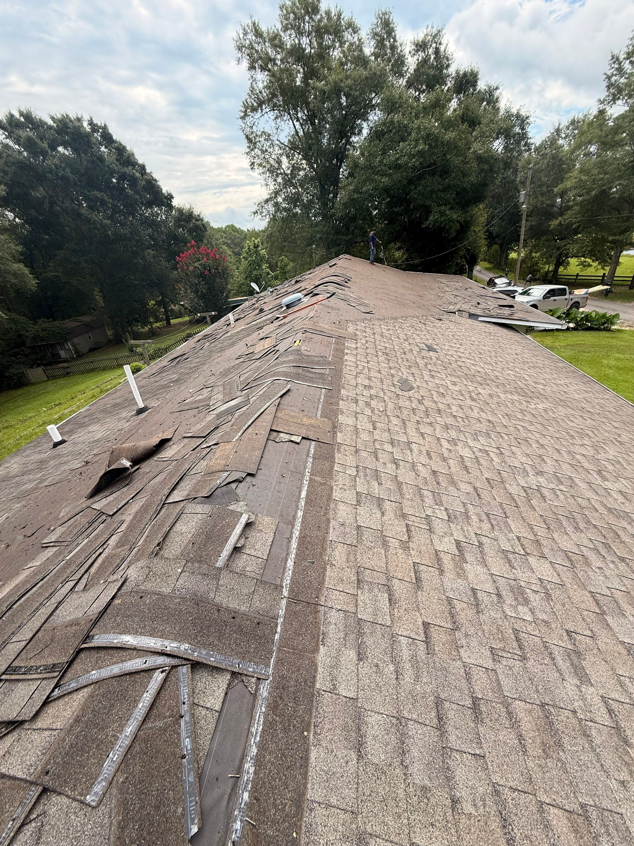 GAF HDZ Barkwood Shingle Roof Replacement - Poplarville, MS by Frontline Roofing