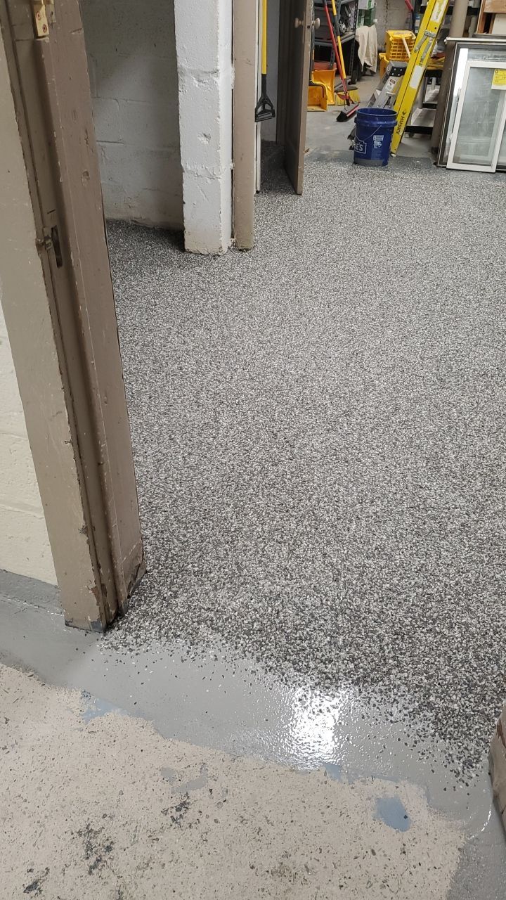 Laundry Room Floor Coating using Penntek- Silver Creek by Spectrum Painting, LLC