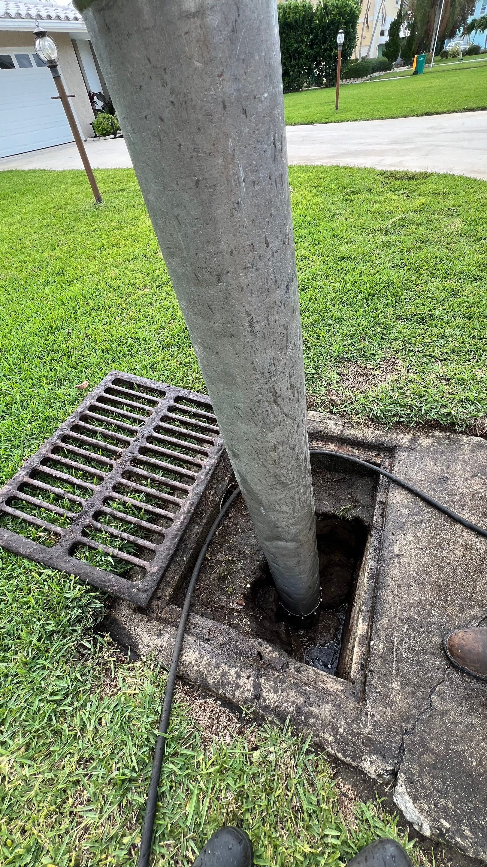 Naples Private Airport Community Catch Basin Cleaning by APS Power & Water