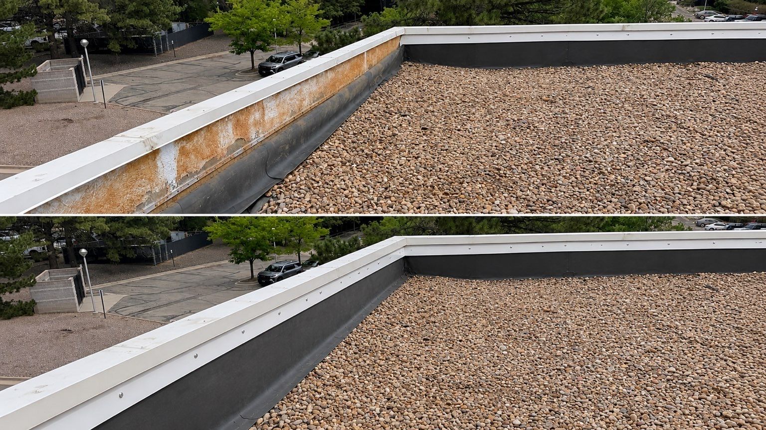 EPDM Commercial Roof Repair and Ballast Maintenance in Centennial by Rhino Roofing LLC