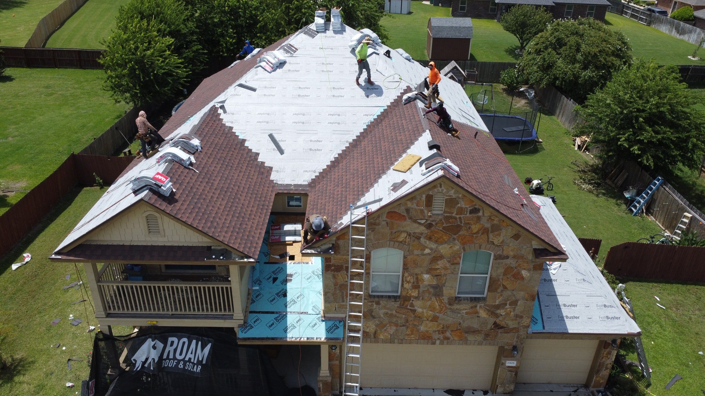 Reroof project in Harker Heightse by ROAM Roof & Solar