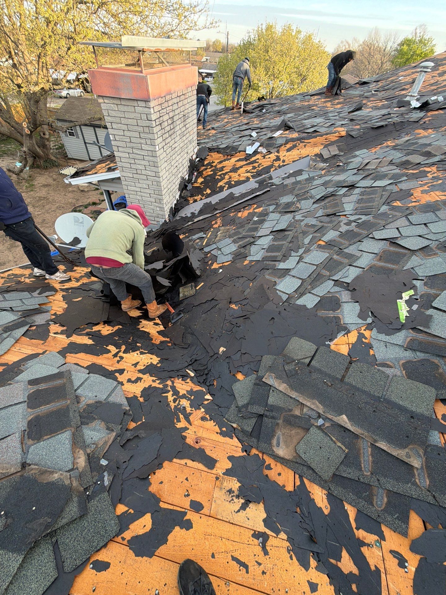 Buh-bye space decking!  by BANA Roofing and Solar Supply