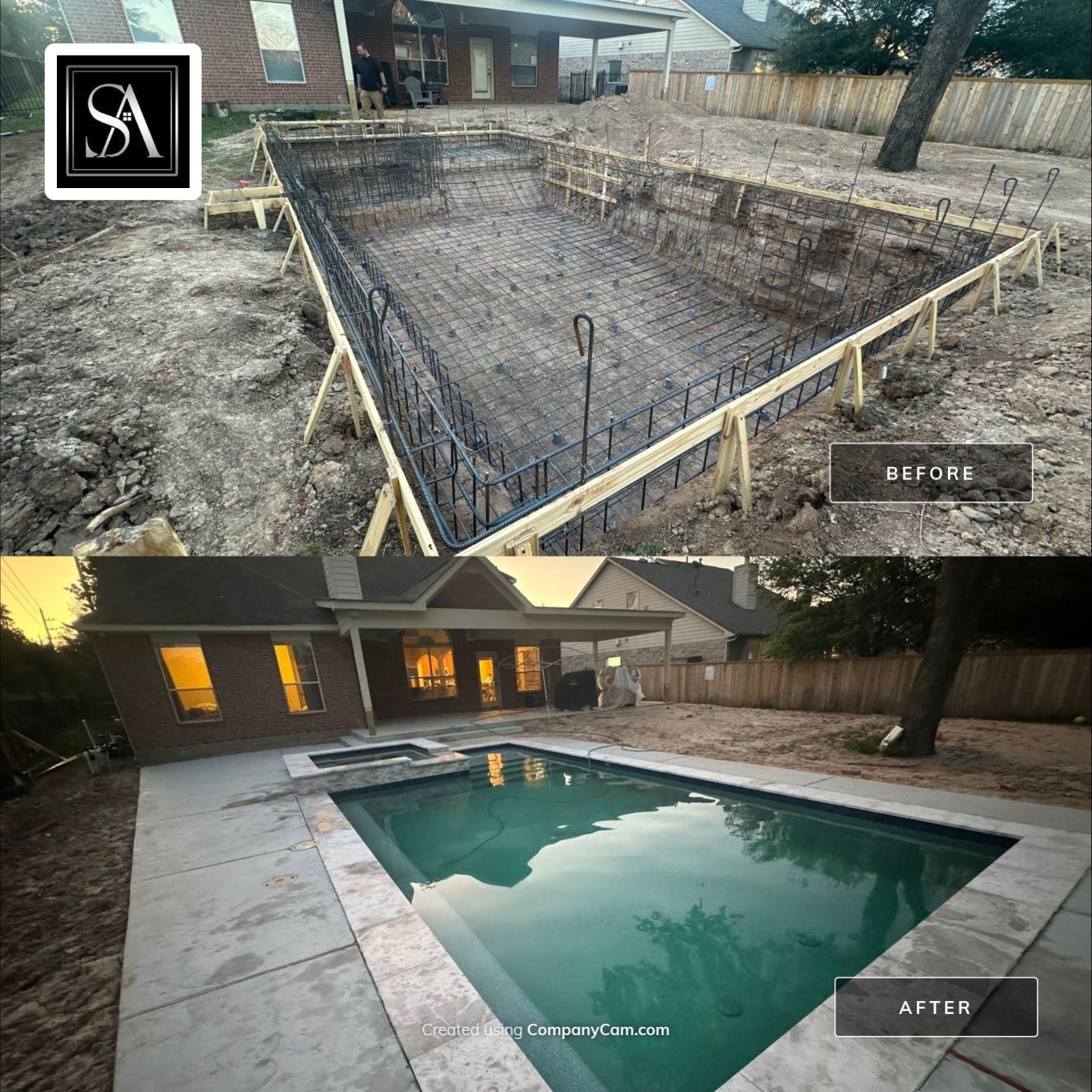 Pool, Patio Cover and Summer Kitchen in Creekside by SophAlx LLC