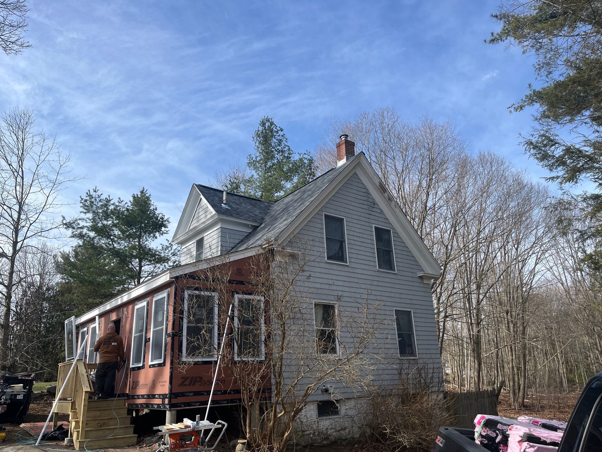 Three Season Build W/New Roof in New Castle, NH by Tall pine roofing