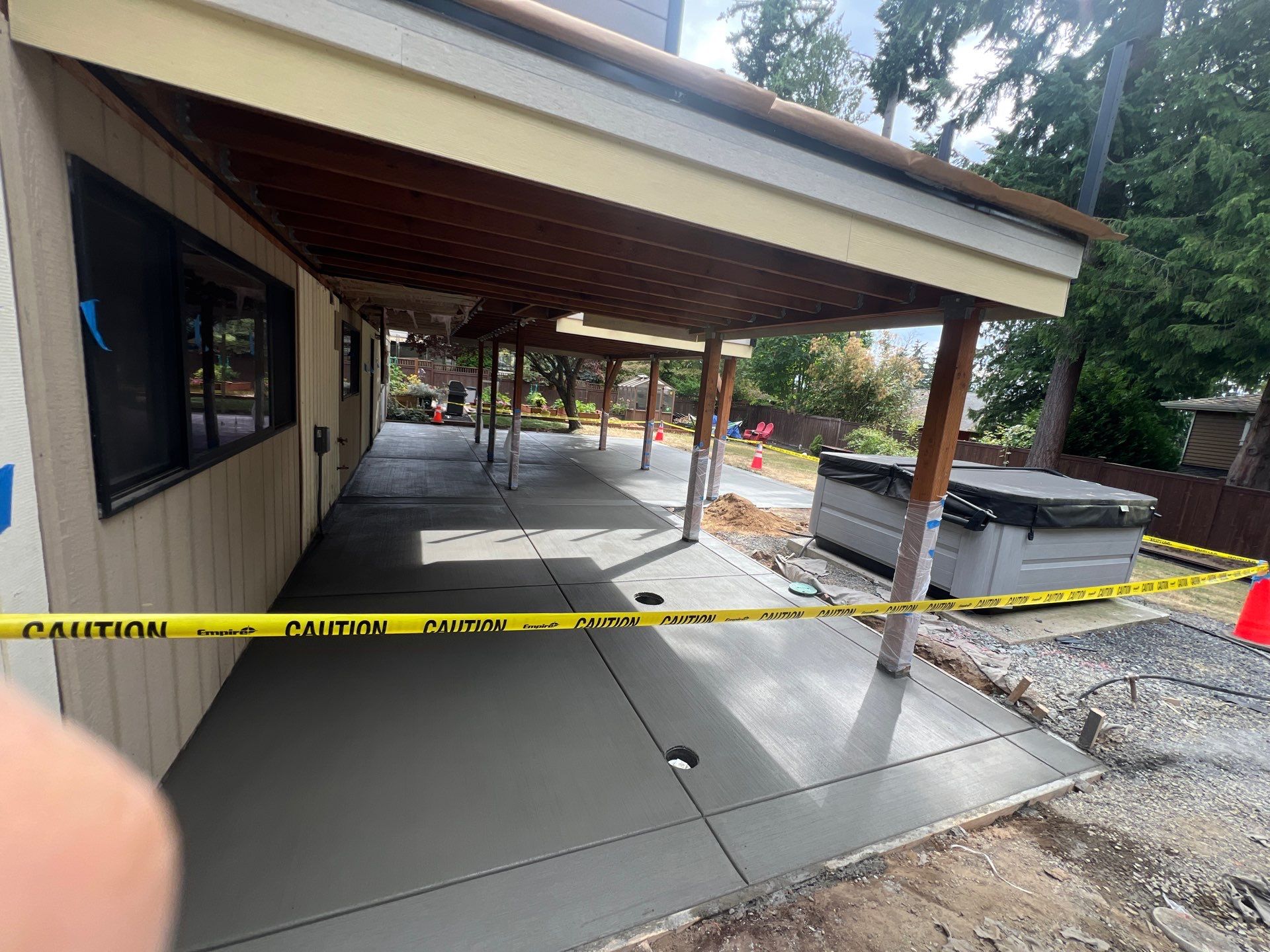 Concrete Back Patio Renovation | Edmonds  by Jireh Asphalt & Concrete Inc 
