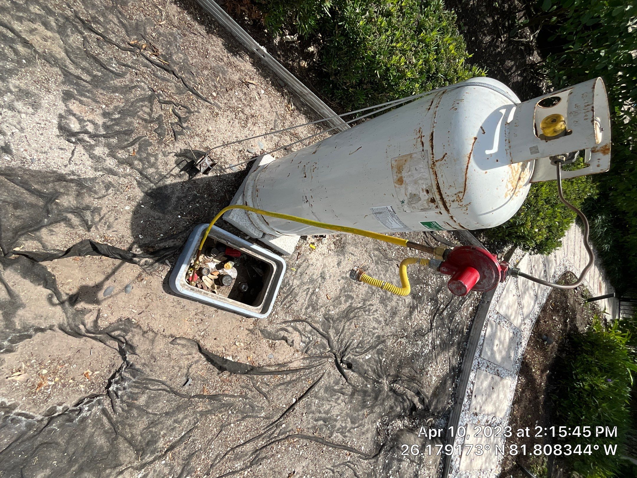 Residential Propane Tank Hydro Excavating by APS Power & Water