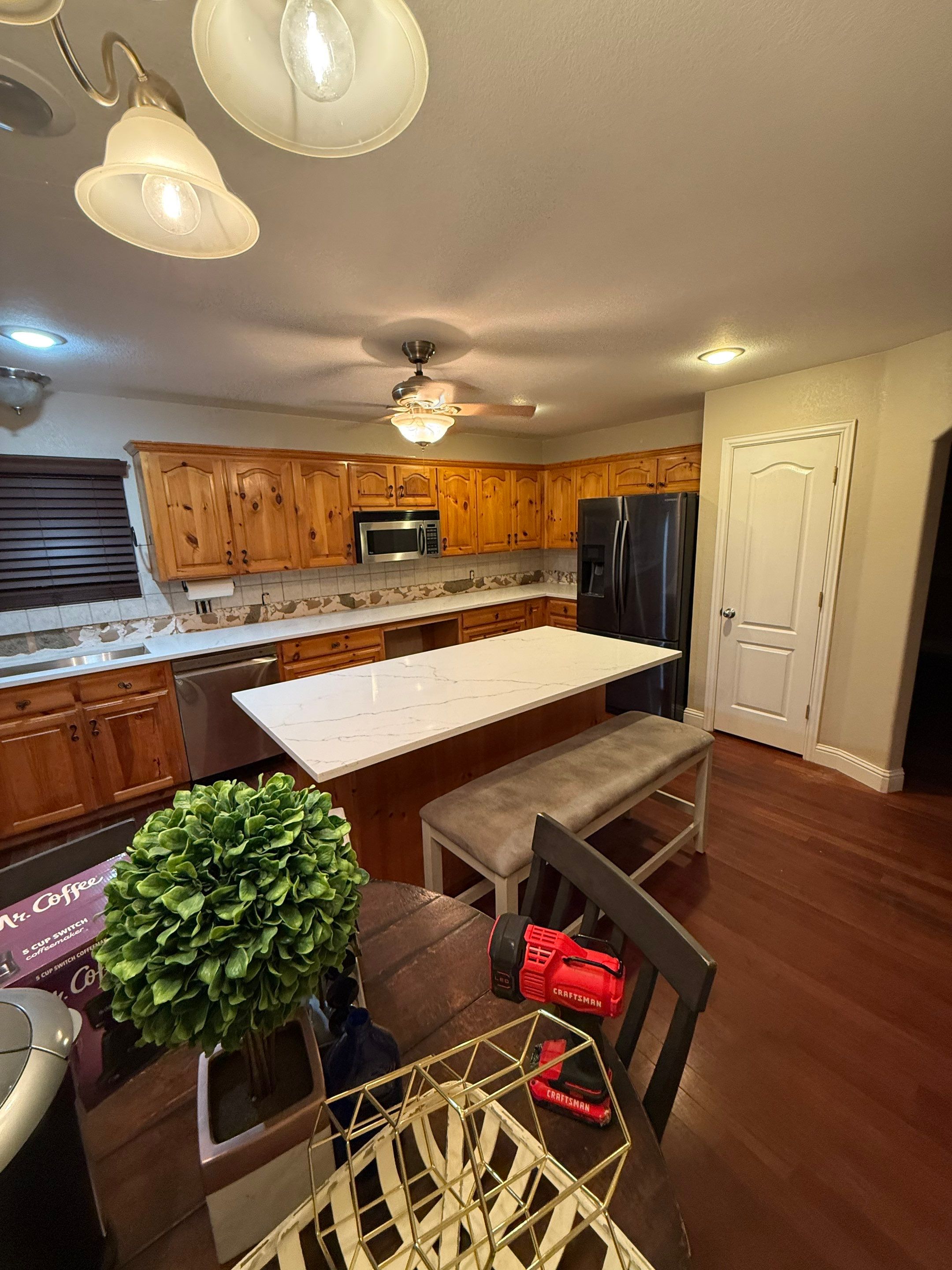 Cabinet Installation using Cabinetry by NORTH TEXAS RESTORATION