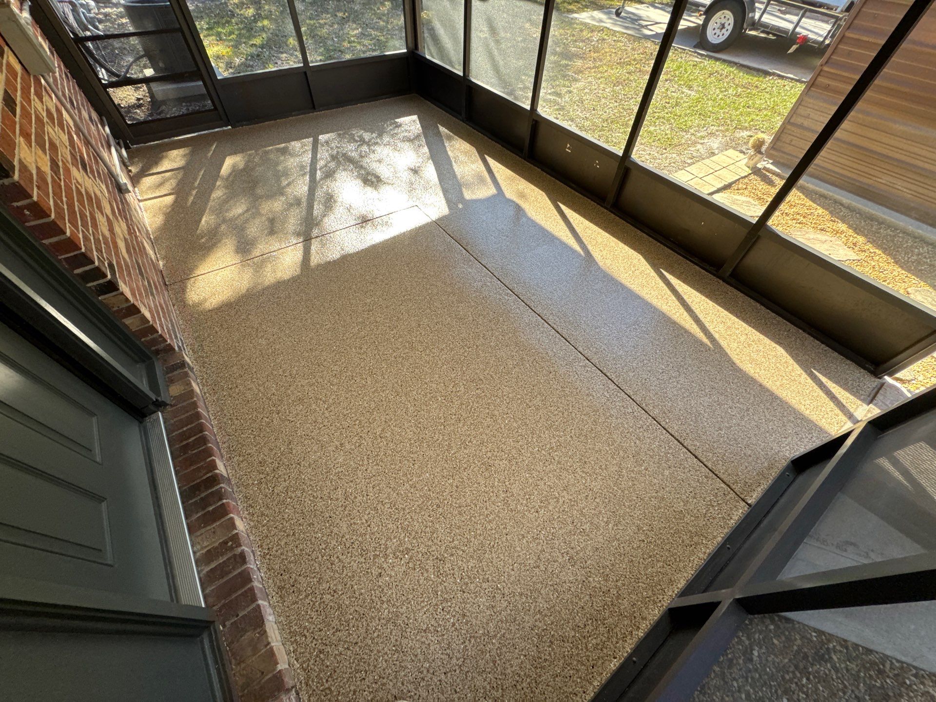 Porch in Gainesville, FL in Pecan by Cross Creek Concrete Coatings