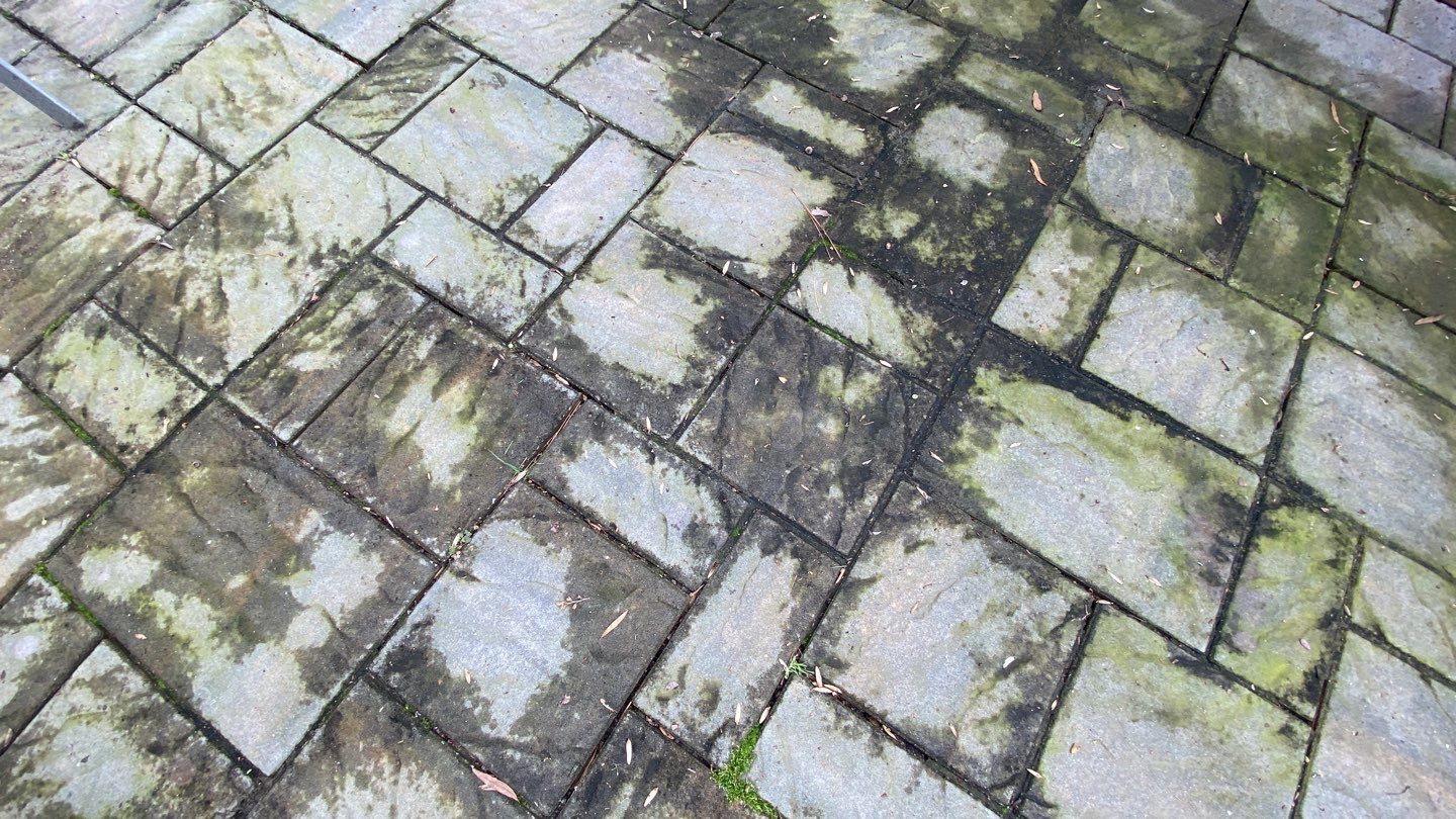 Deck and Stamped Concrete Patio by DuraSeal