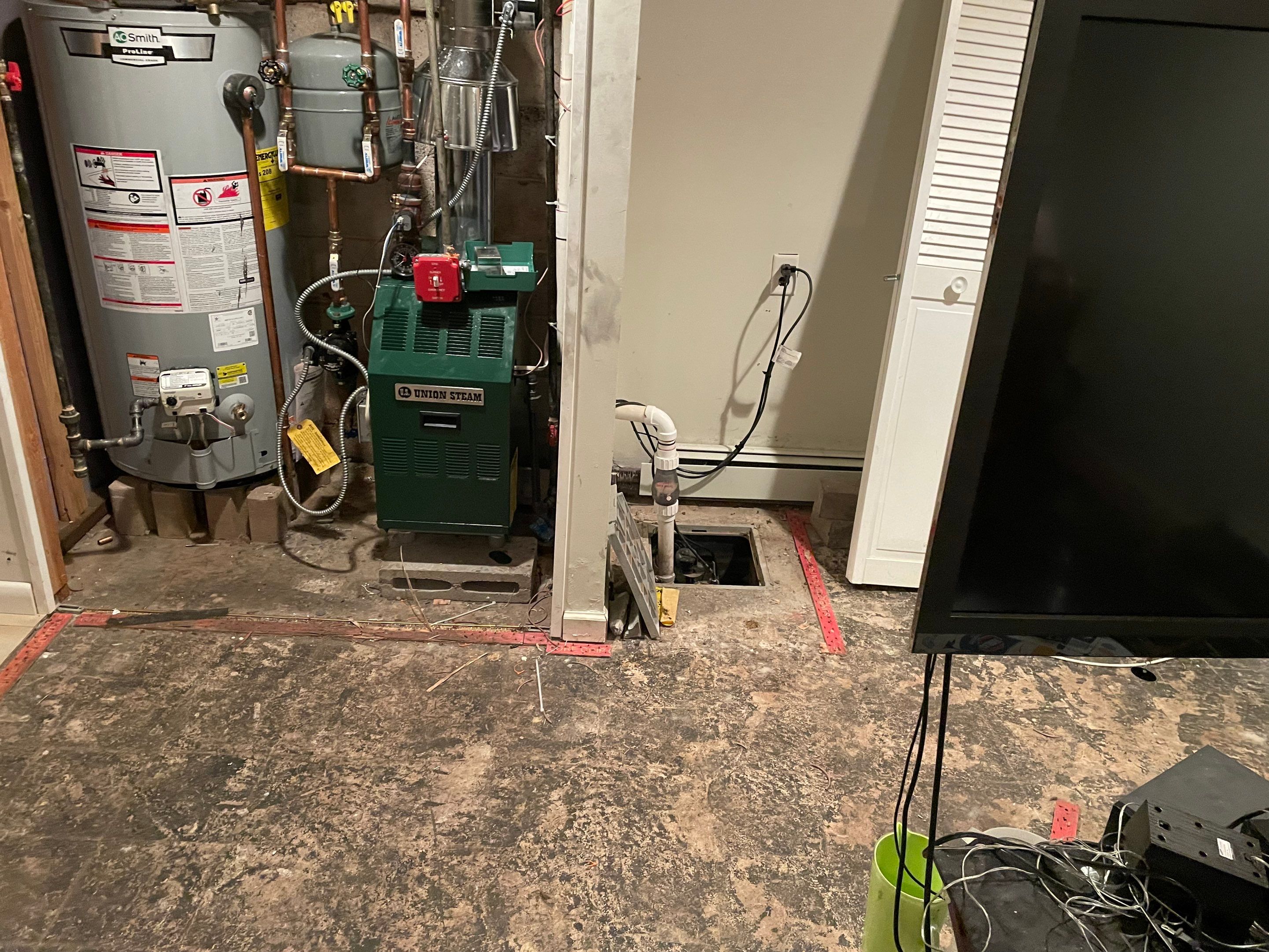 Basement Remodel using Tile (In Progress) by Home Concepts Construction