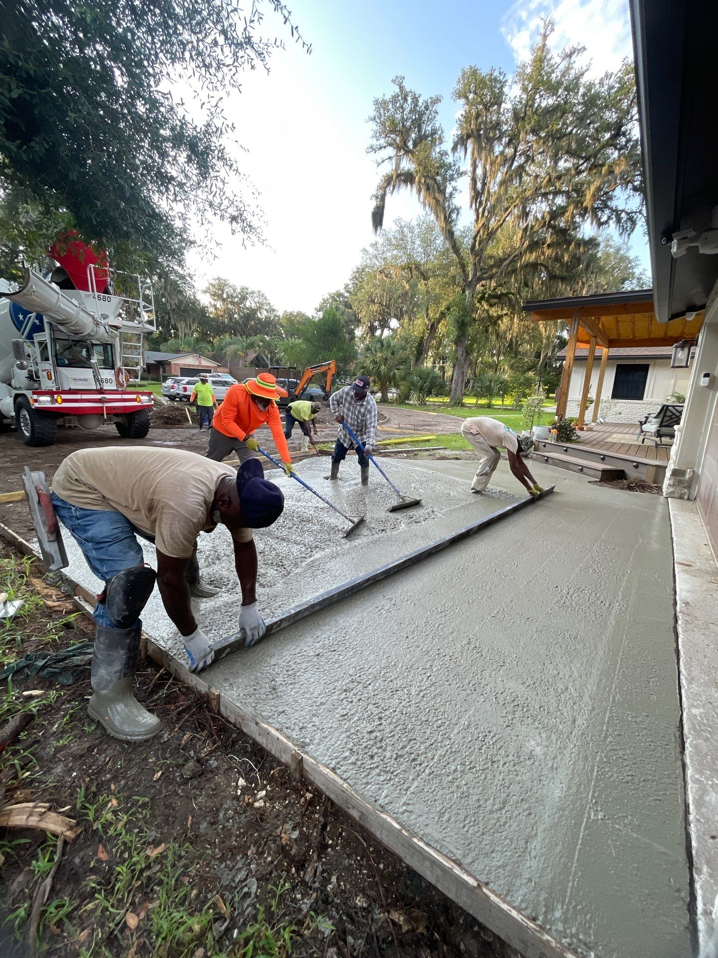 Concrete Driveway Replacement and Expansion in Orange Park by Burlington Concrete & Asphalt Inc