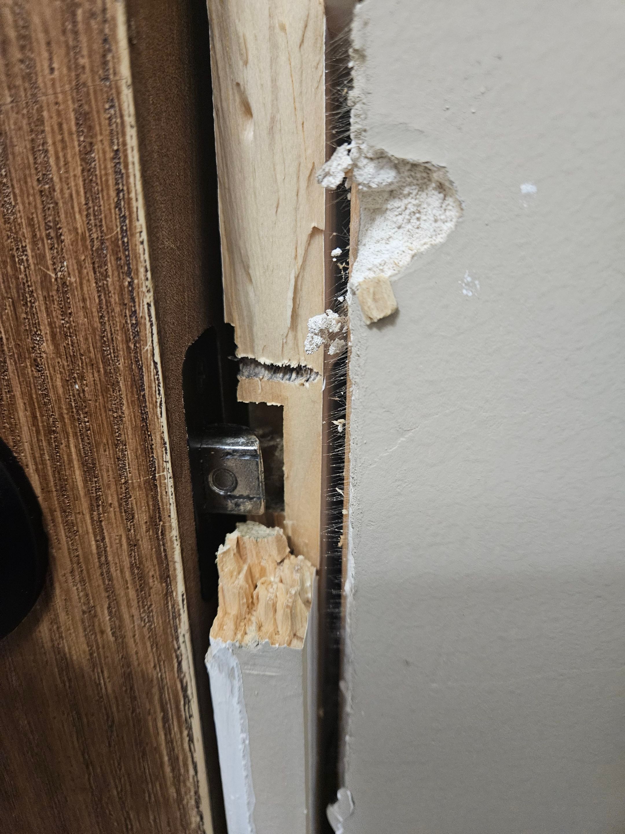 Drywall/door/frame repair and towel hanger installation by Swift Signings and Services LLC