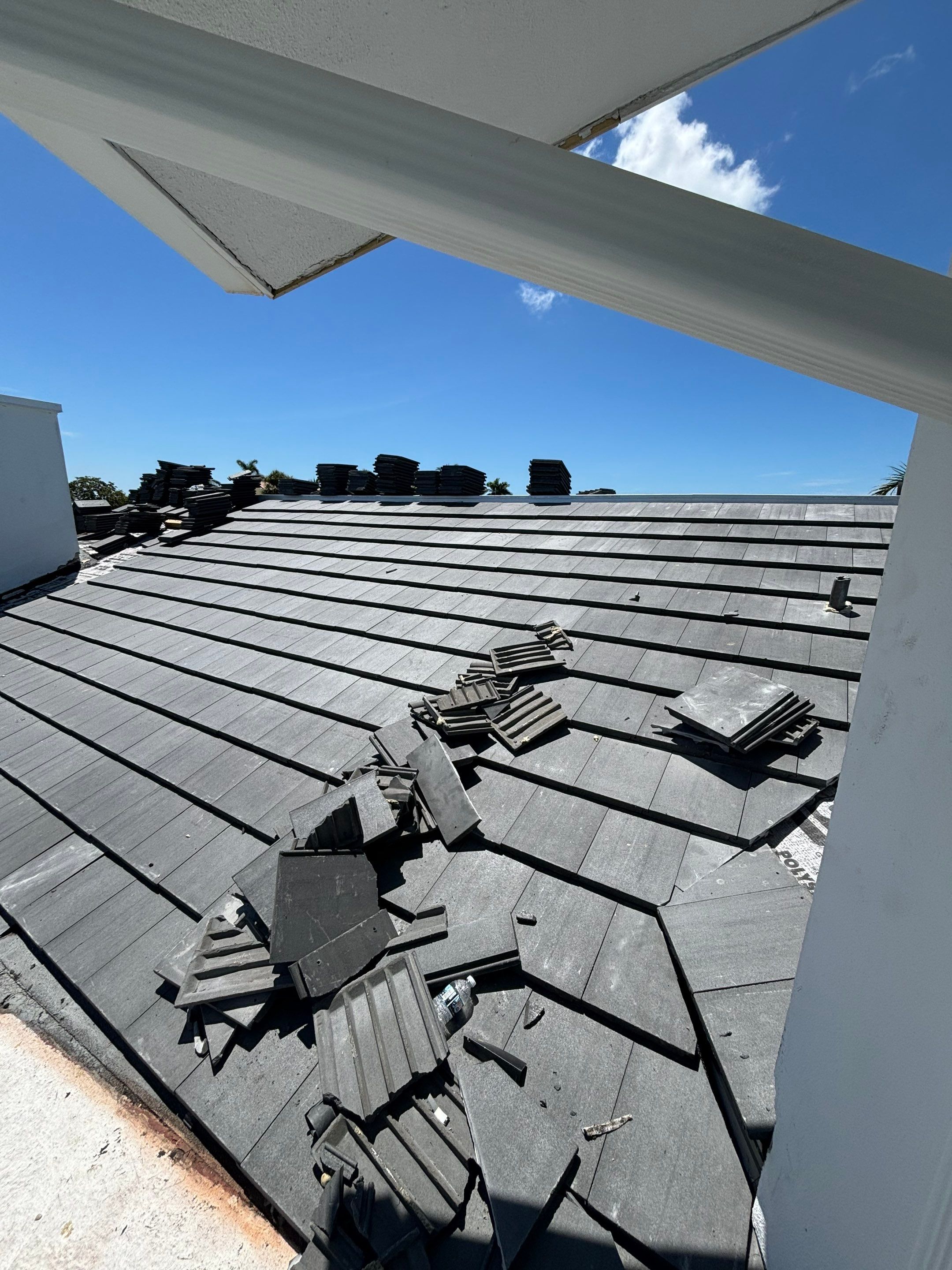 Charcoal Gray Concrete Tile by Reimagine Roofing
