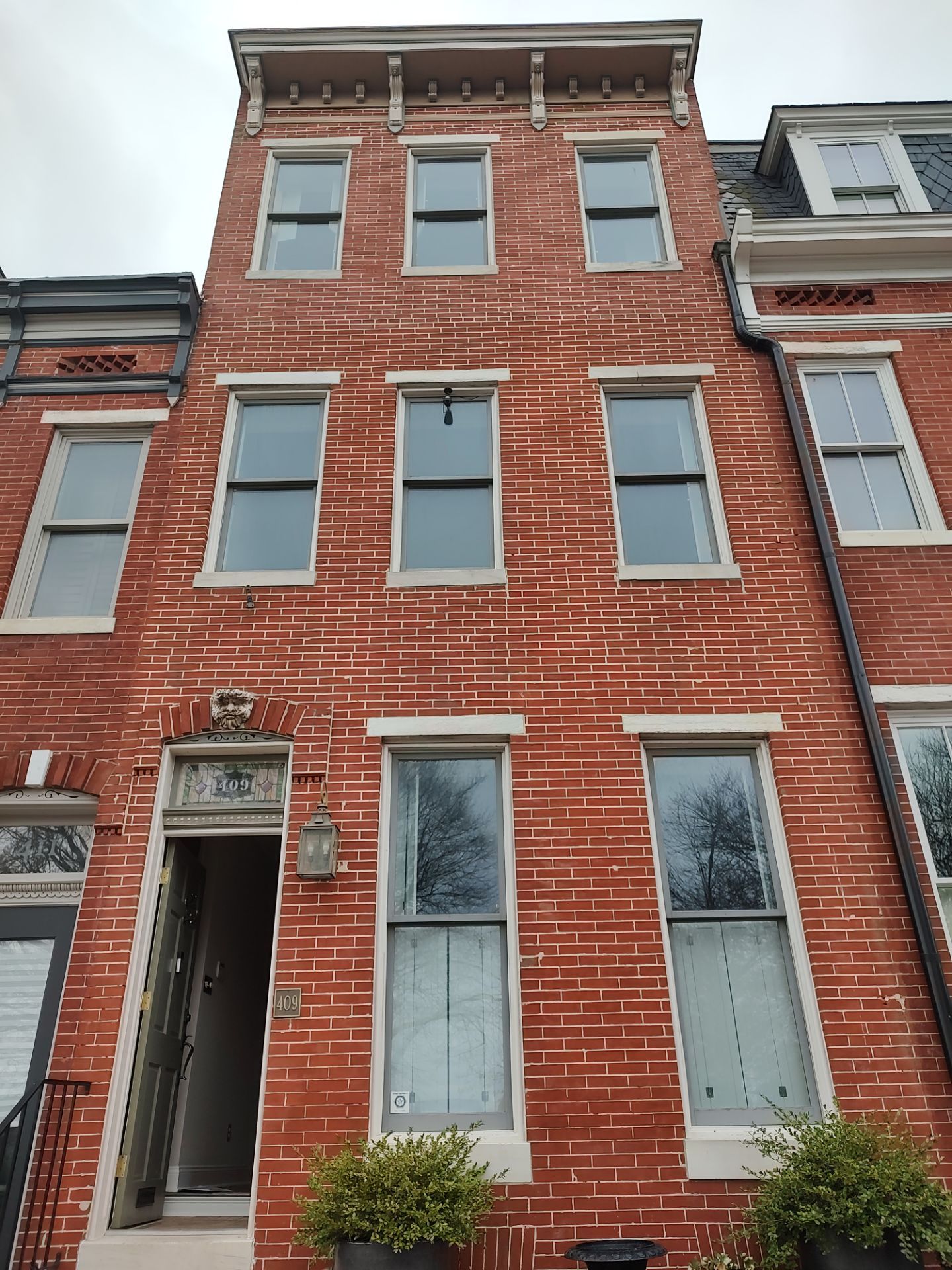 Marvin Window and French Door Installation for Baltimore Brick Townhouse