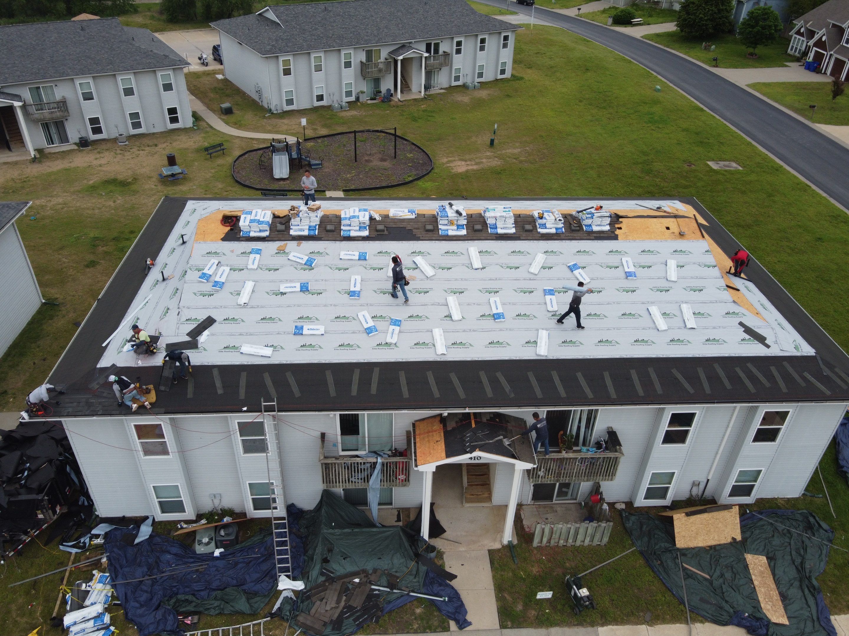 Multifamliy Complex ROOF REPLACEMNT with Ventilation Upgrades using Malarkey Vista Class III IR Shingles by Gorilla Exteriors Contracting, LLC