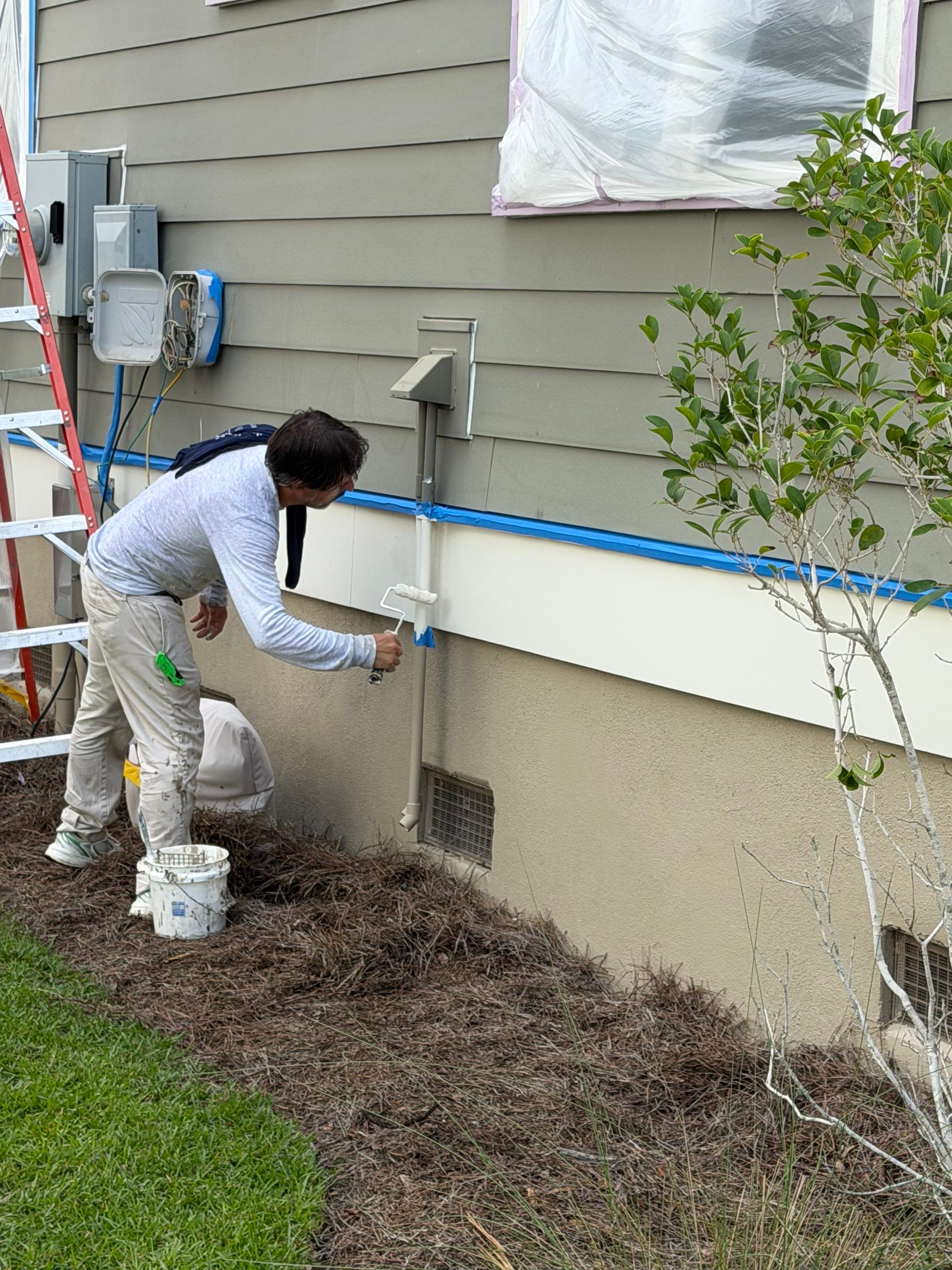 Full Exterior Painting for Two-Story Mt Pleasant Residence by Pathway Home Painting & Improvements